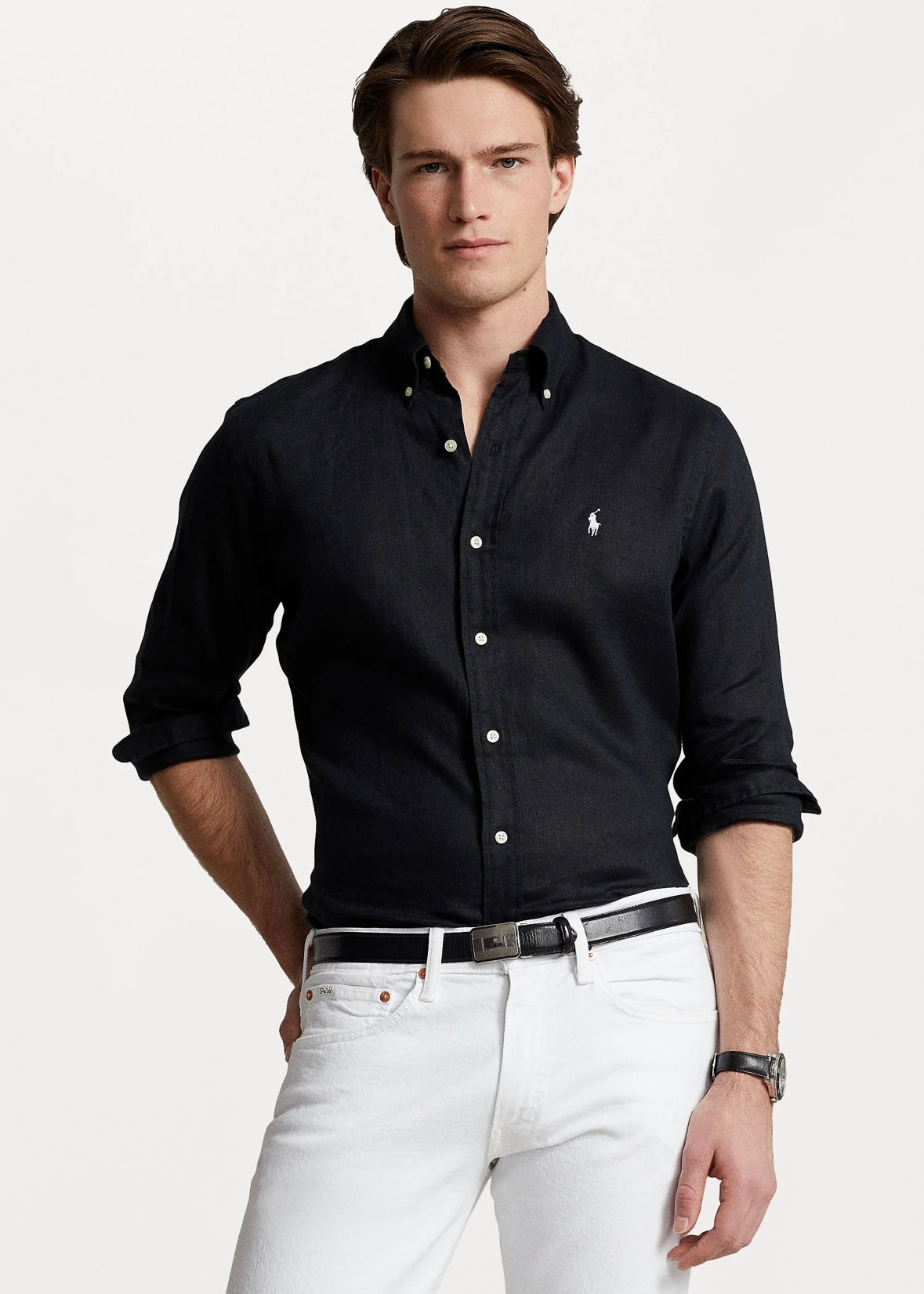 Polo Ralph Lauren Linen shirt slim fit - Black
