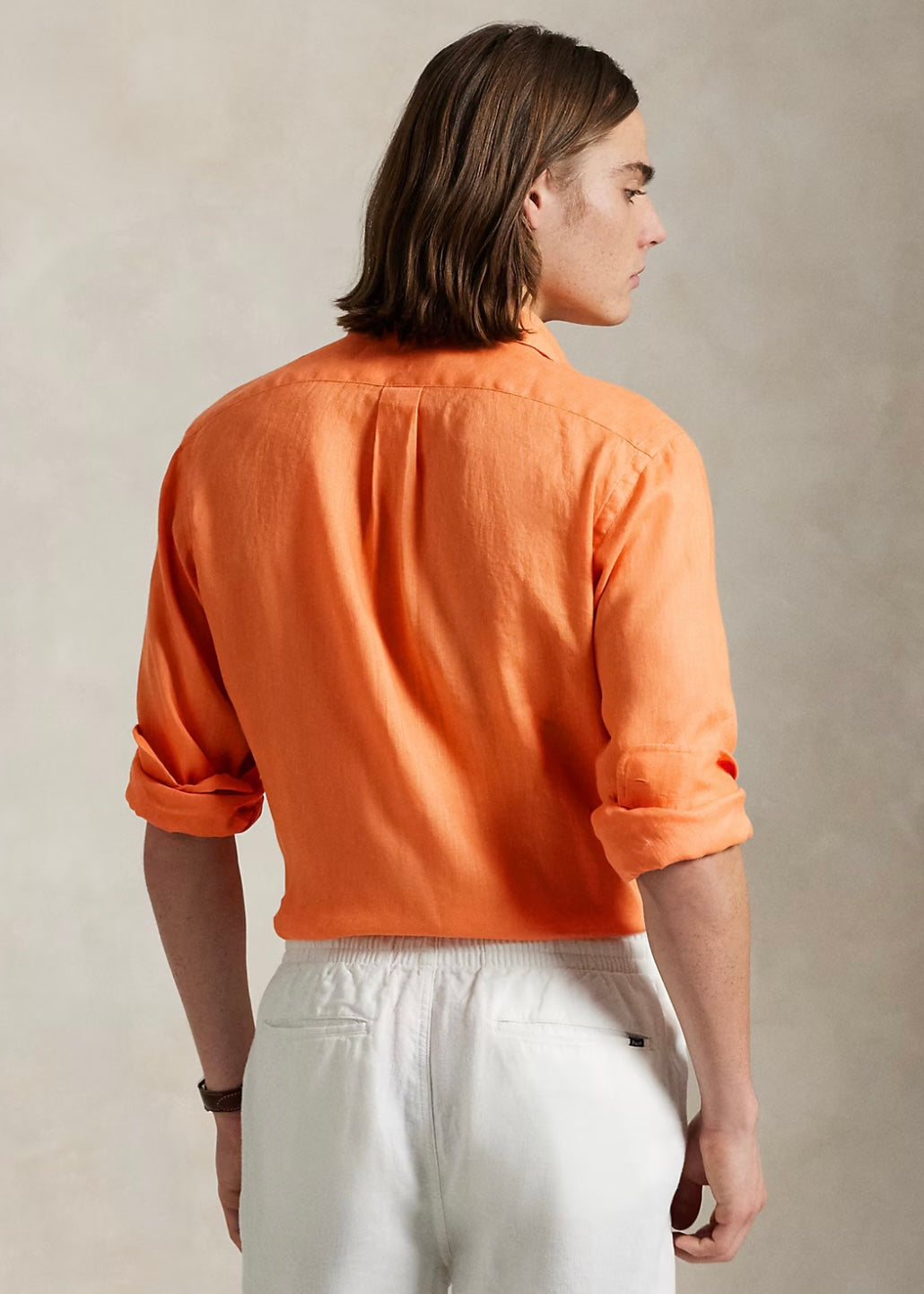 Custom Fit Linen Shirt Poppy