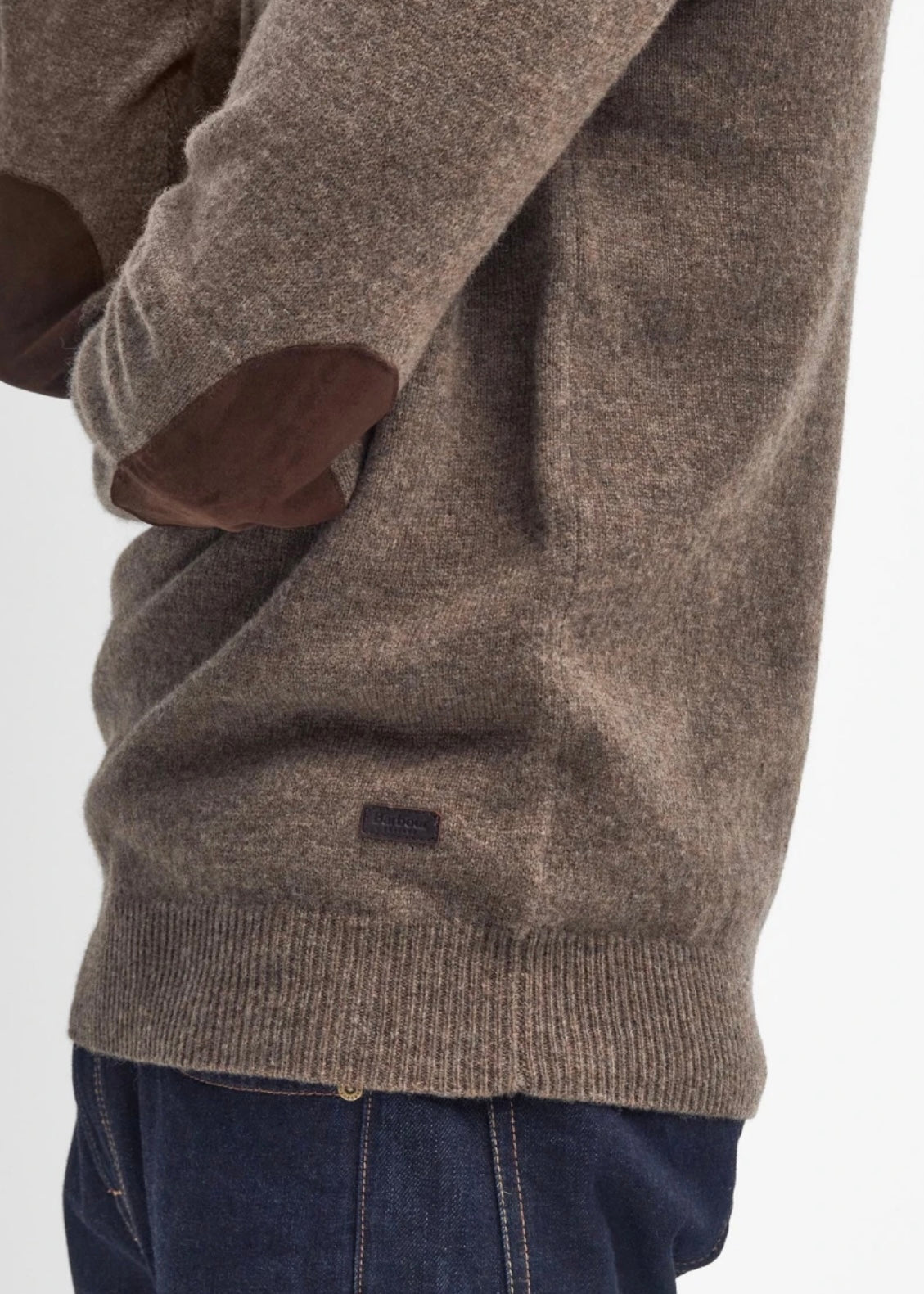 Essential Patch Half Zip Dark Stone