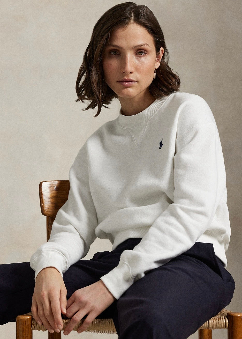 Fleece Crewneck White