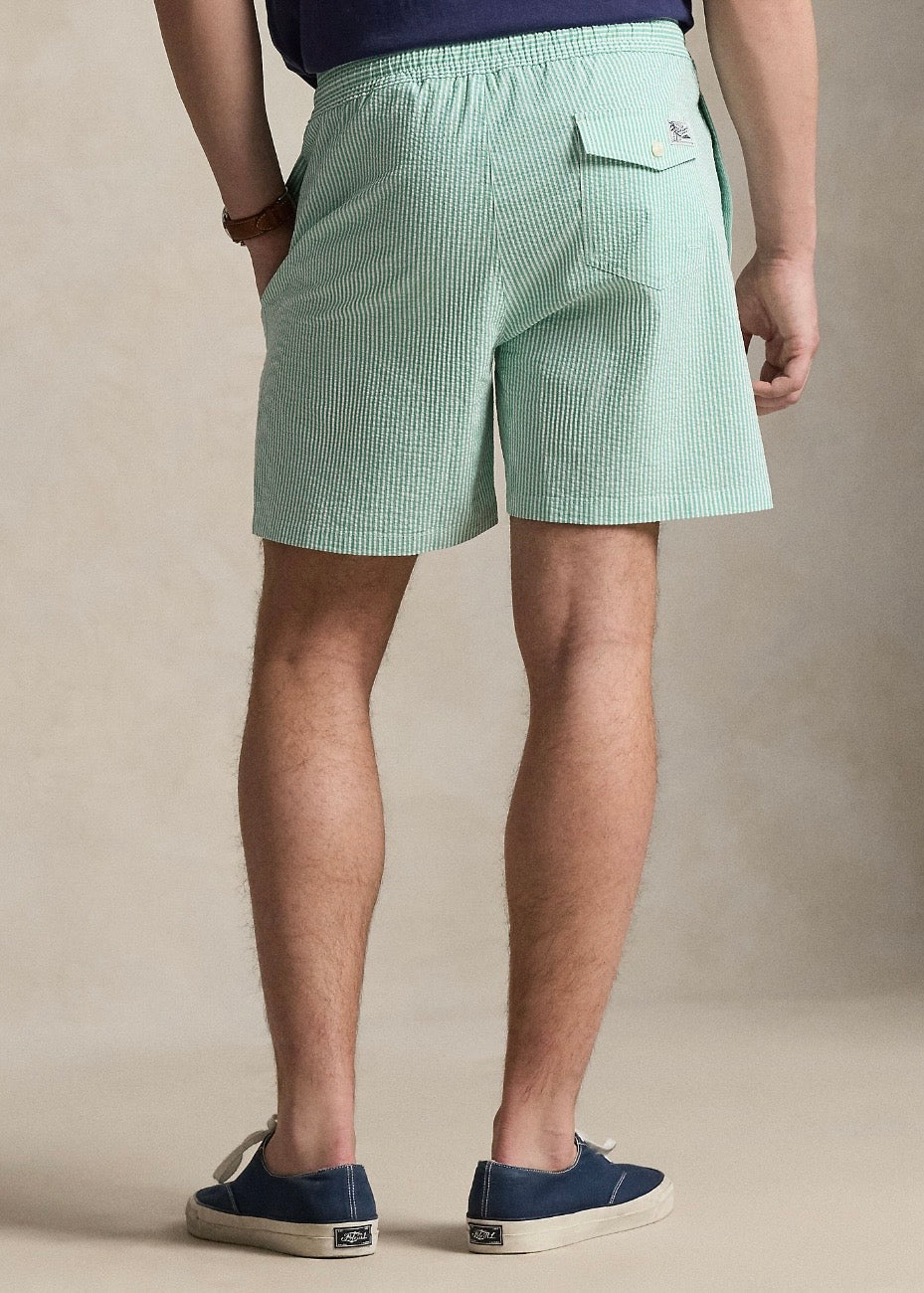 Traveler Swim Trunk Key West Green Seersucker