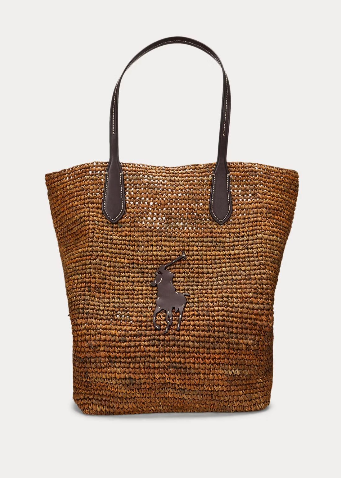 Ralph Lauren Raffia bag - Toasted Almond/Chocolate