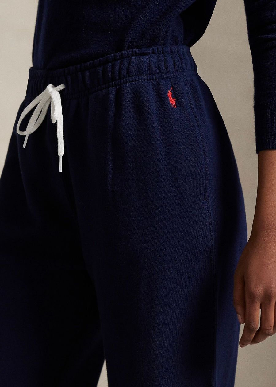 Fleece Wide Sweatpants Cruise Navy