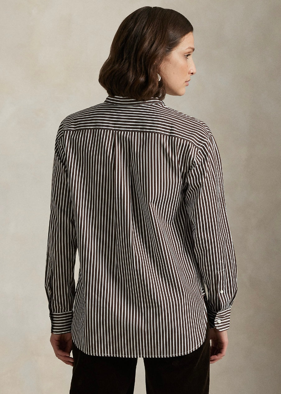 Relaxed Fit Striped shirt Brown/White