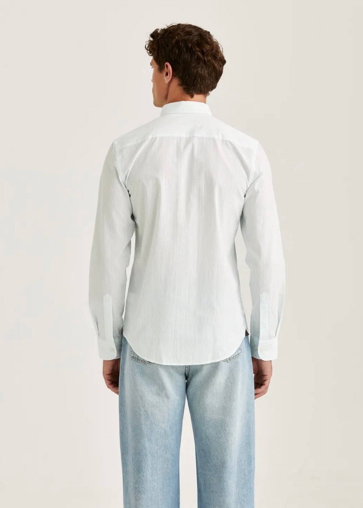 Morris Seersucker shirt - Turquoise