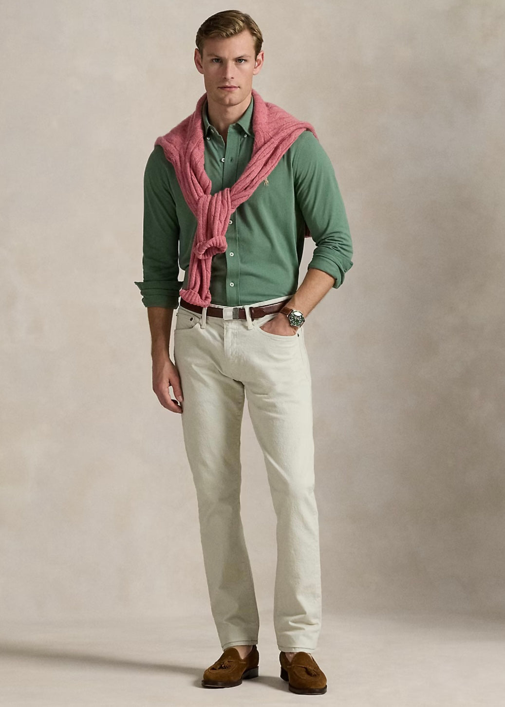 Ralph Lauren Featherweight Mesh shirt - Fatigue