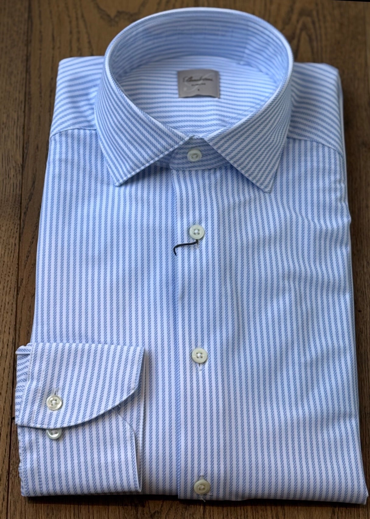 Slimline Jersey Shirt Blue/White