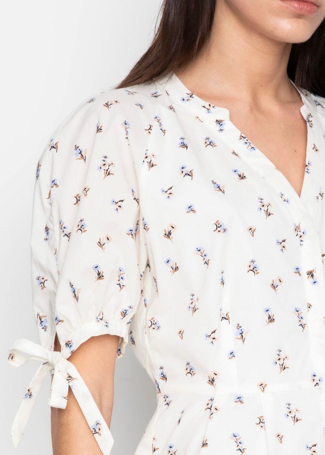 Lia Dress White Anemone Print