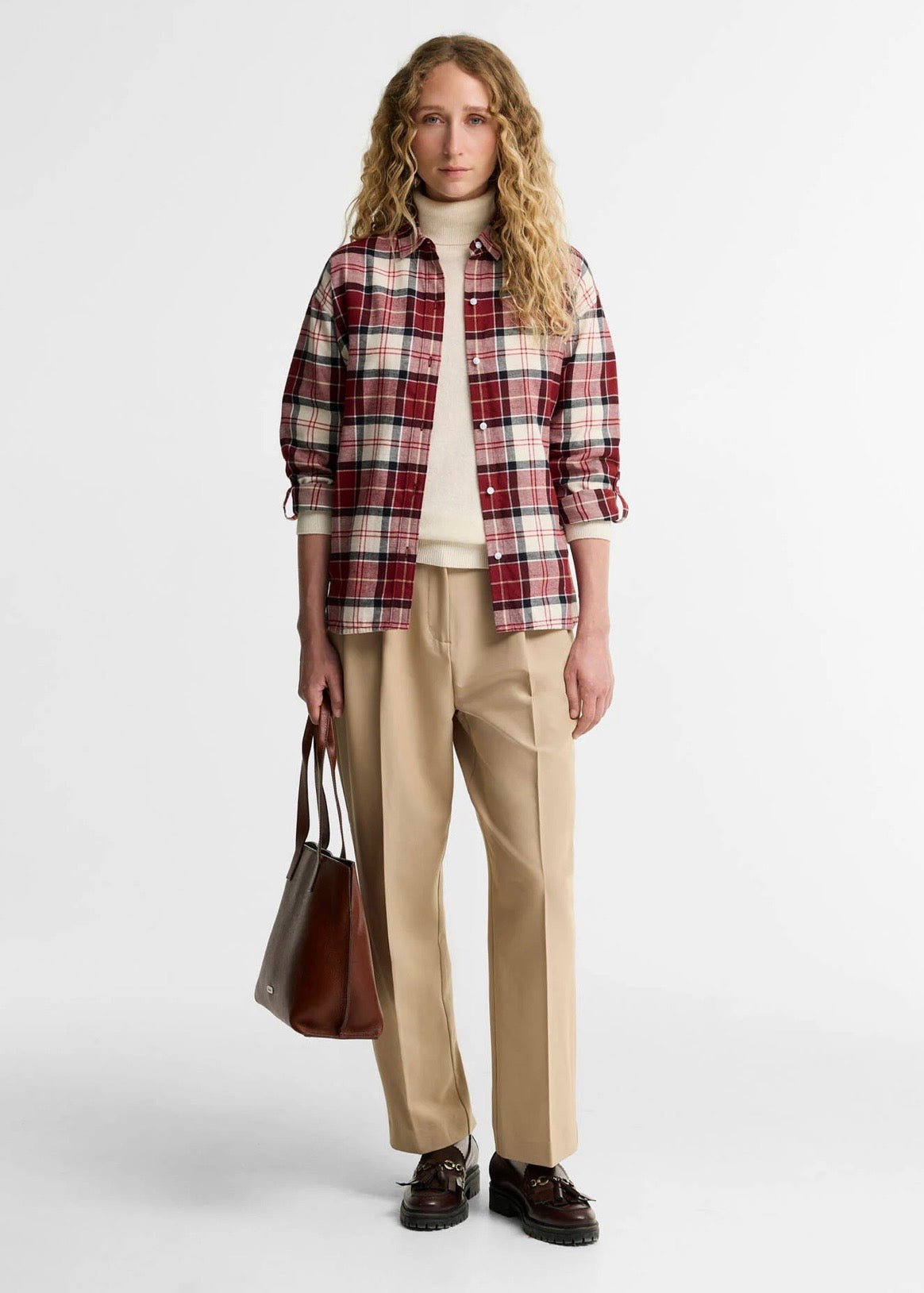 Elishaw Check Shirt Lt. Cardinal Tartan