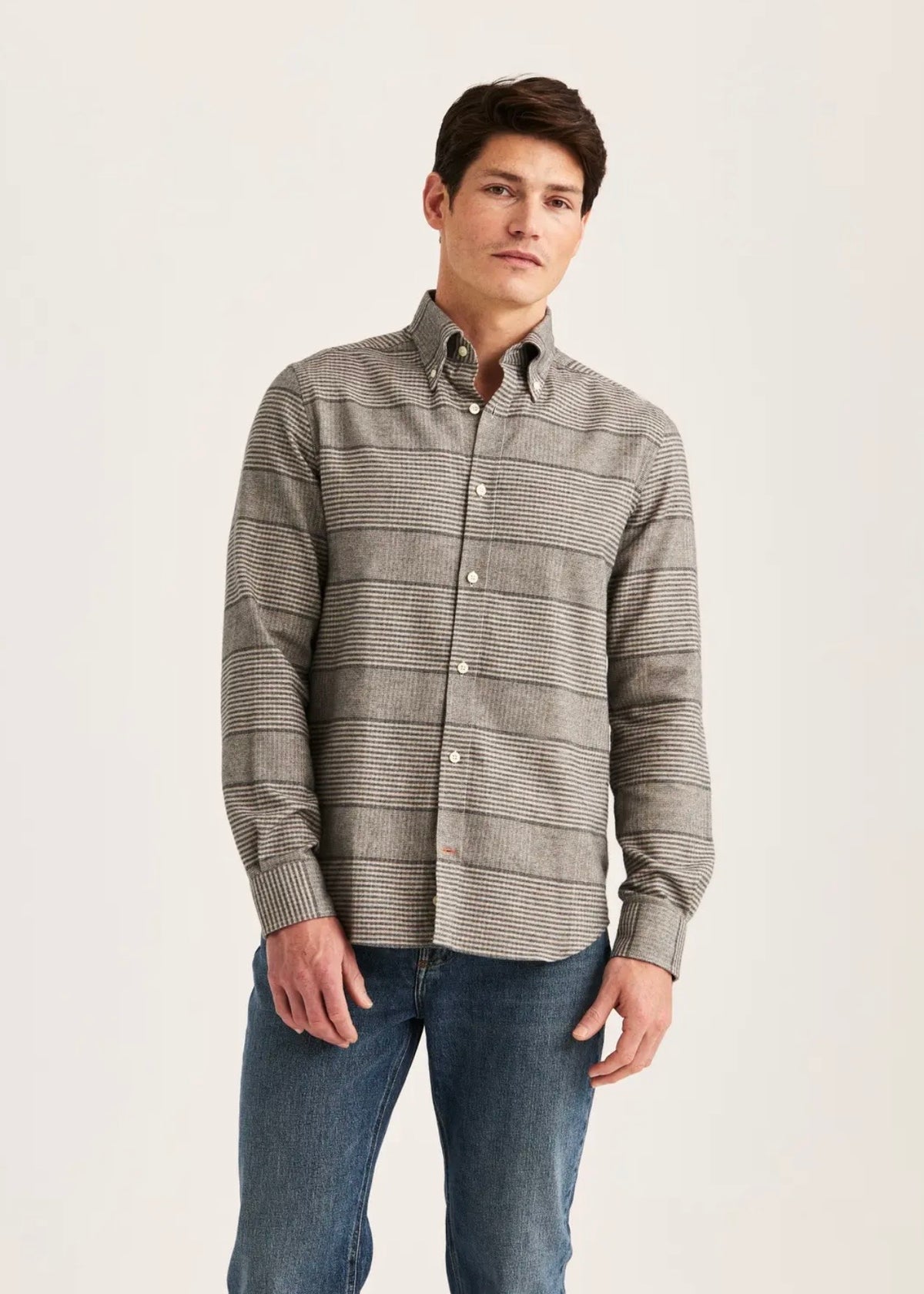 Soft Lama Check Shirt Camel