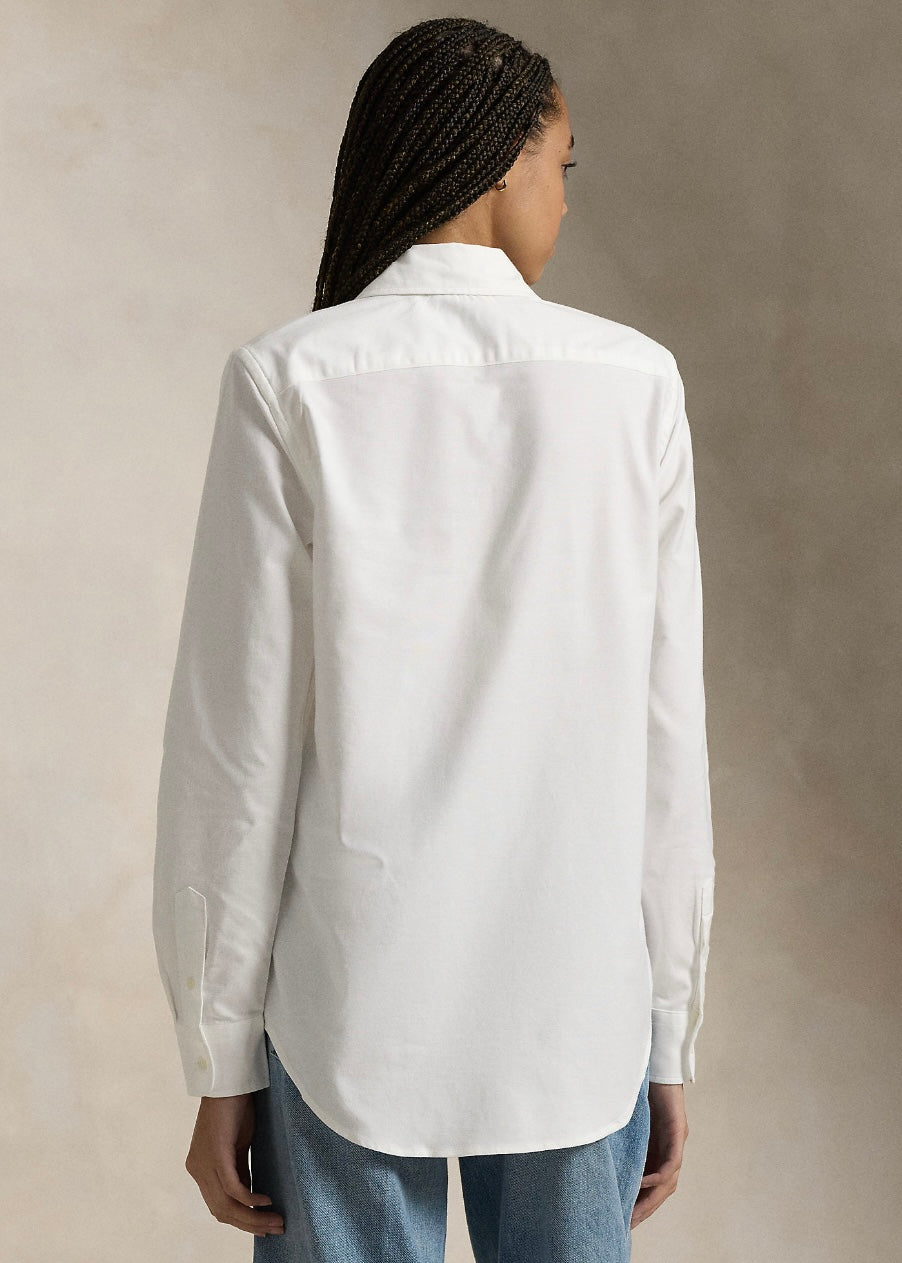 Stretch Slim Fit Oxford shirt White