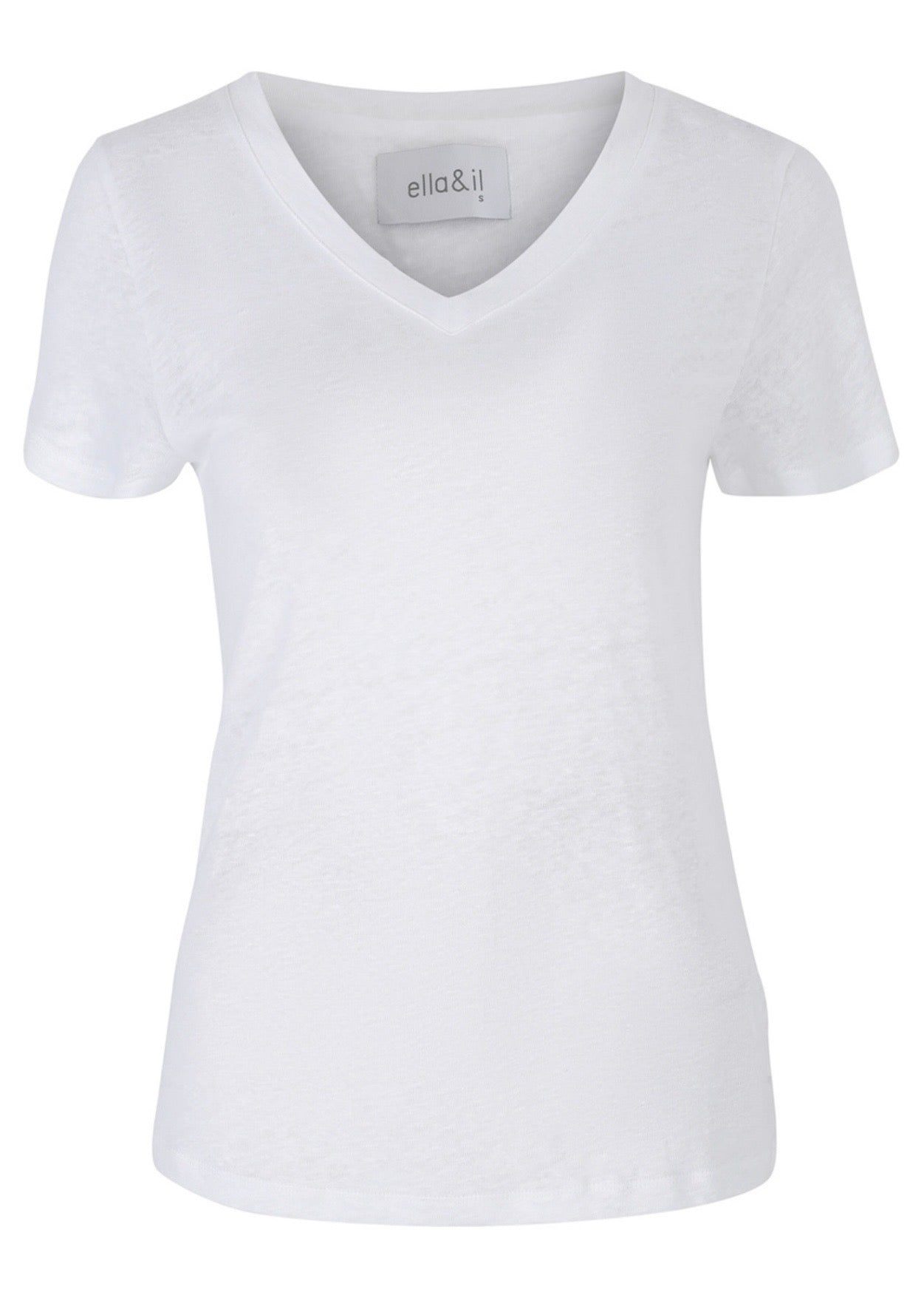 Alethe Linen Tee White