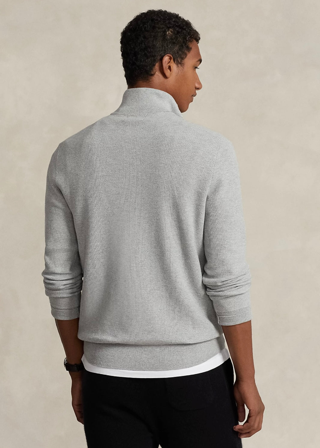 Mesh Knit Quarter Zip Andover Heather
