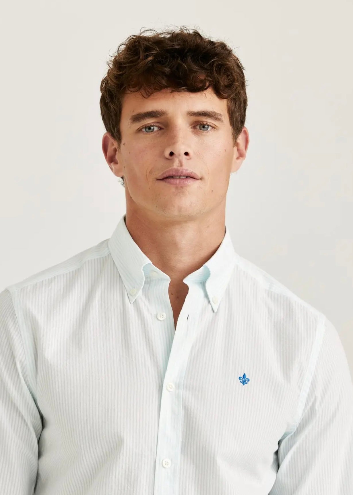 Morris Seersucker shirt - Turquoise