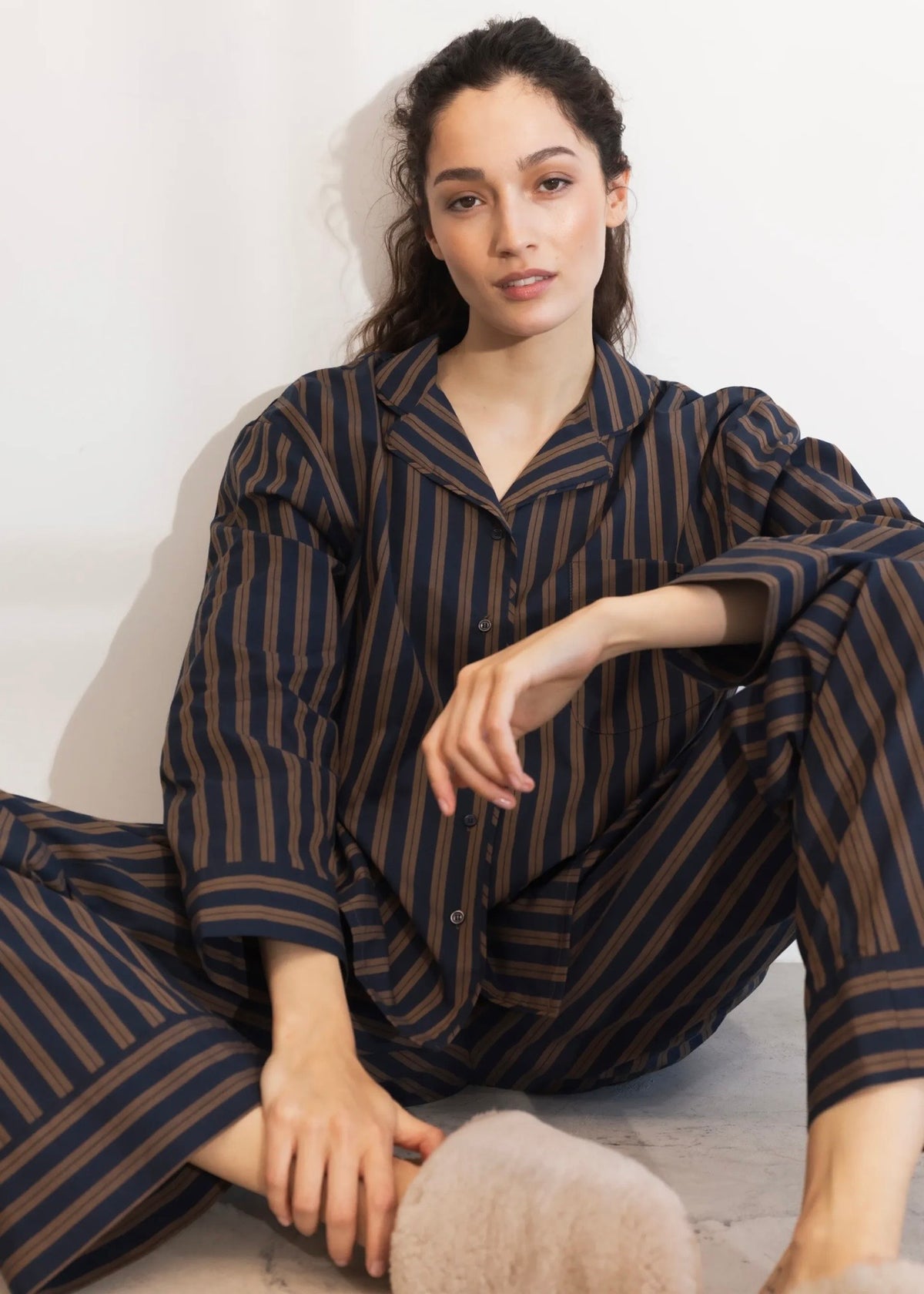 Soire Pyjamas Set Navy Stripe
