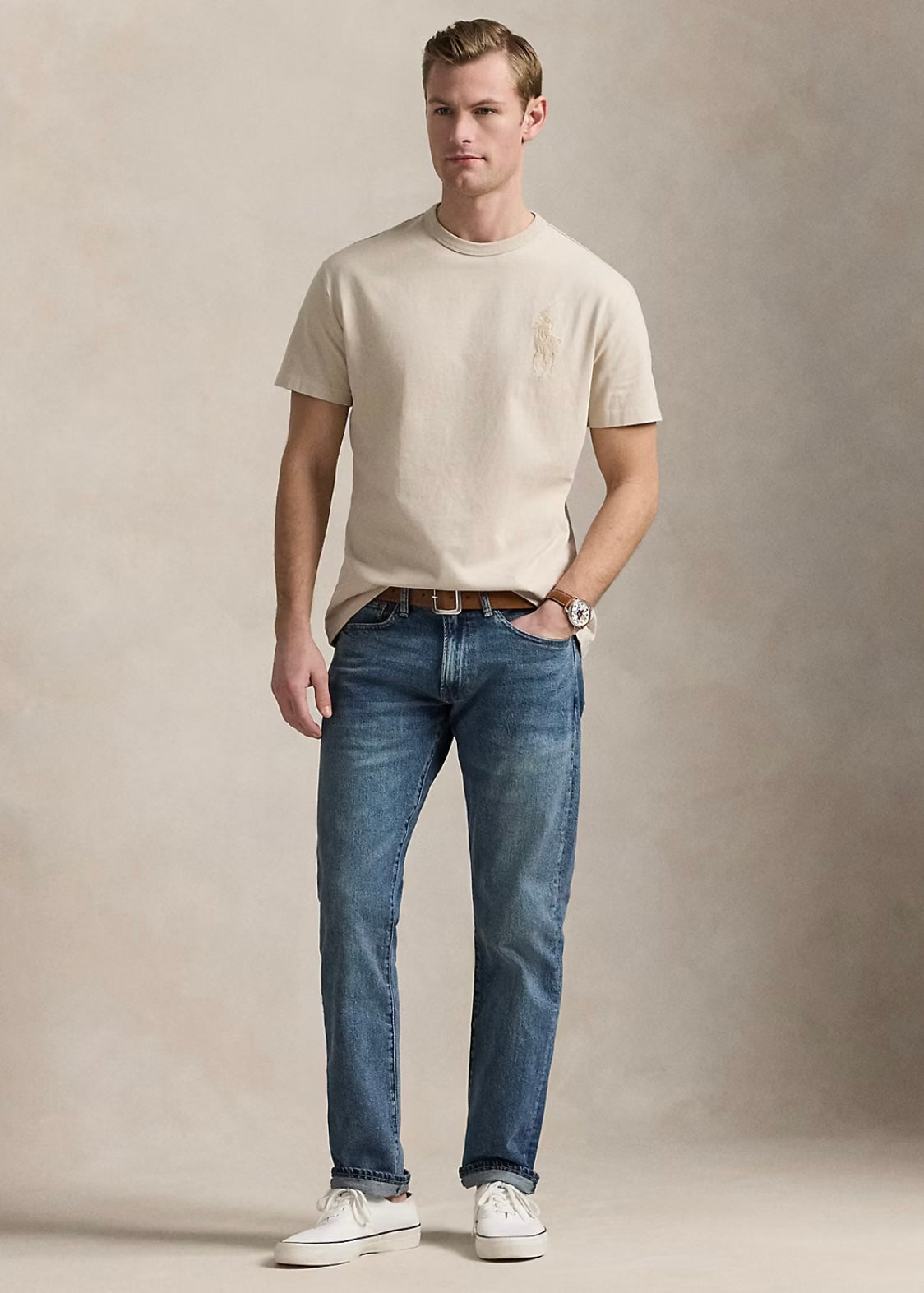 Ralph Lauren Big Logo t-shirt - Stoneware Grey