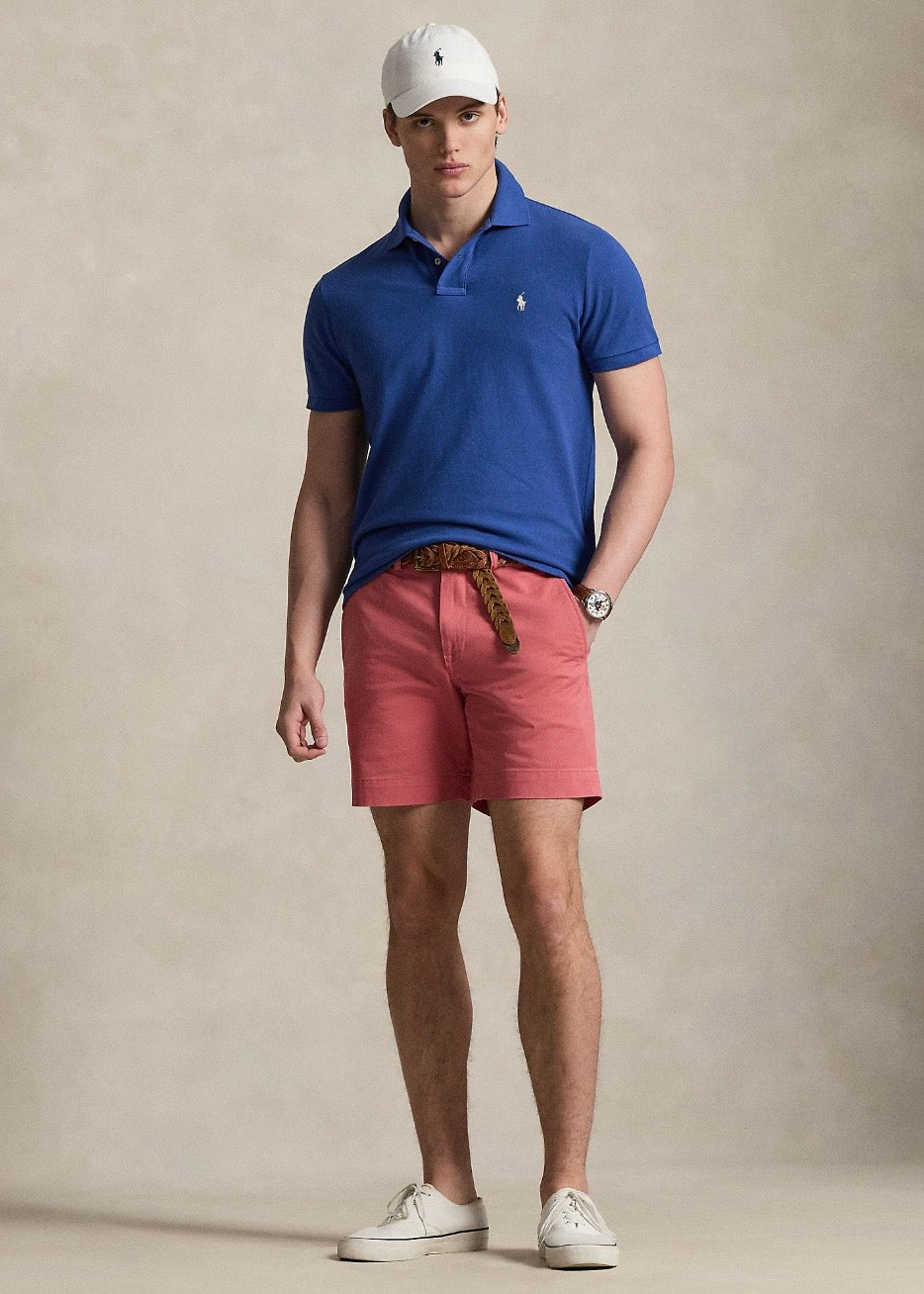 Mesh Polo Shirt Dusty Azure