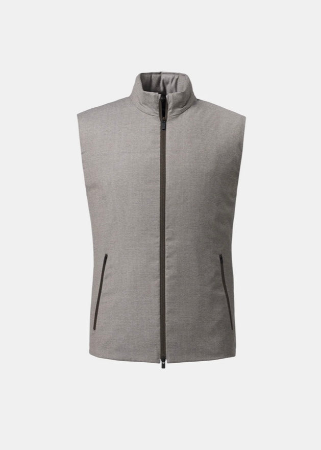 Raptor Vest Savile Sand Melange Wool