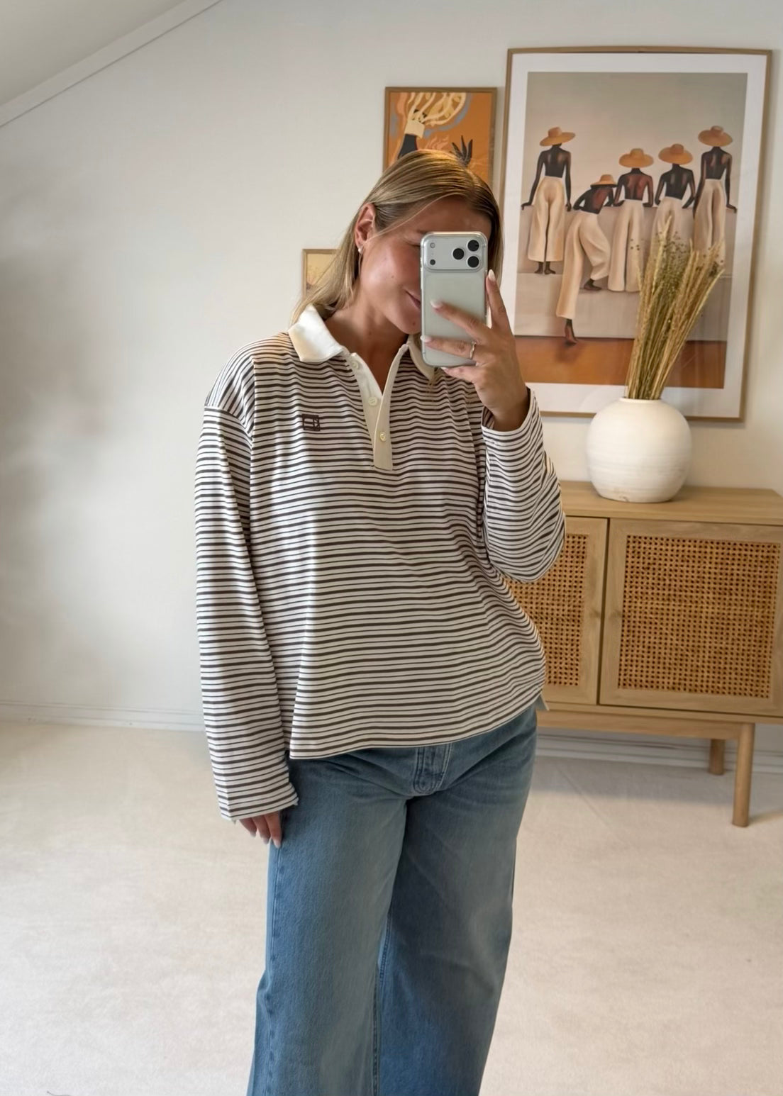 Elmer Polo Shirt Brown Stripe