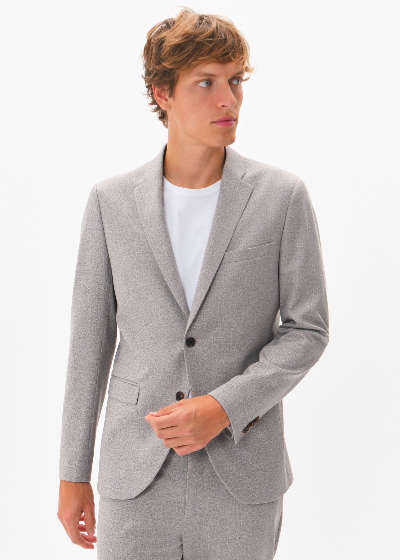 Matinique George Jersey blazer - Walnut Melange