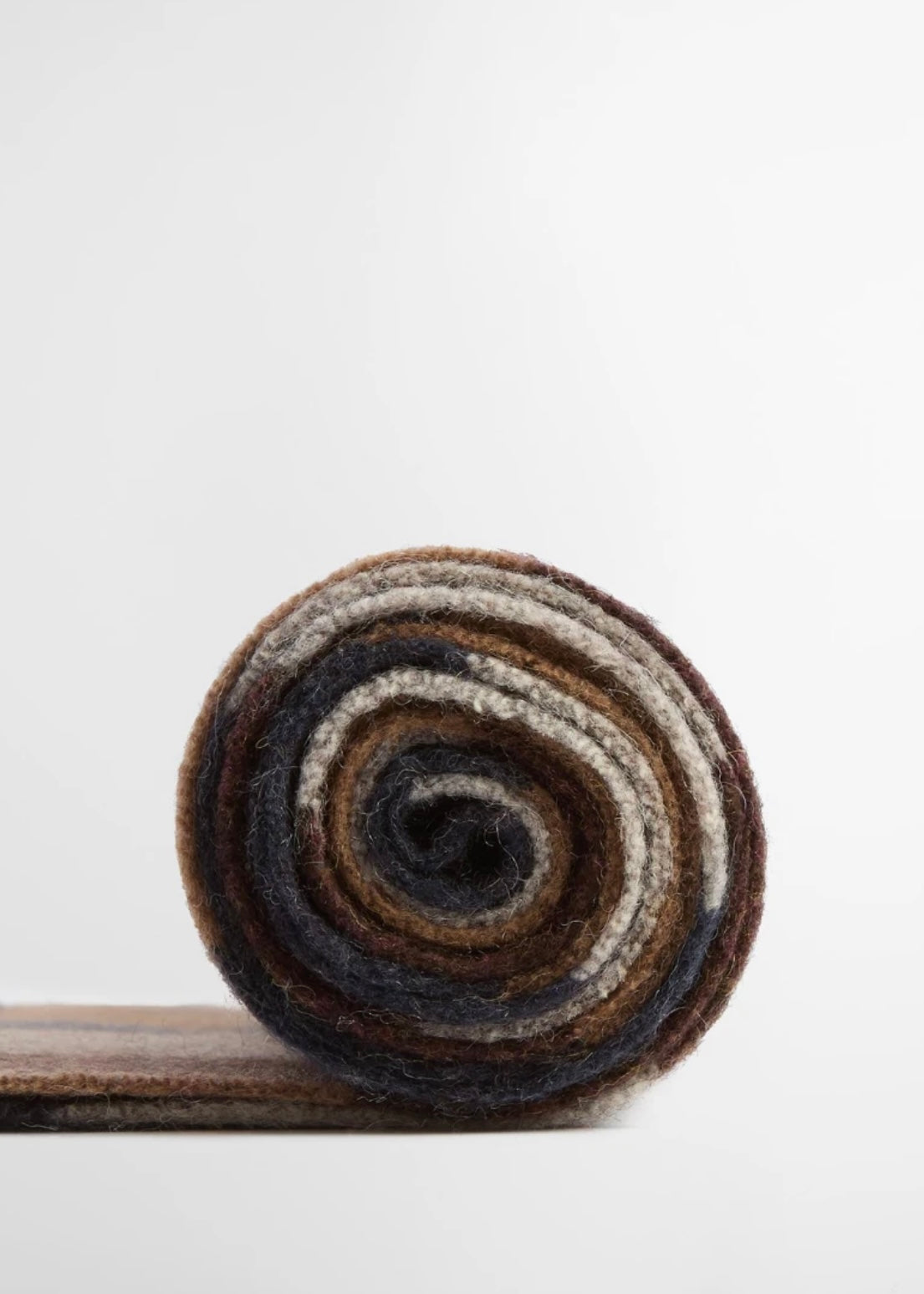 Lambswool Tattersall scarf Midnight Oak