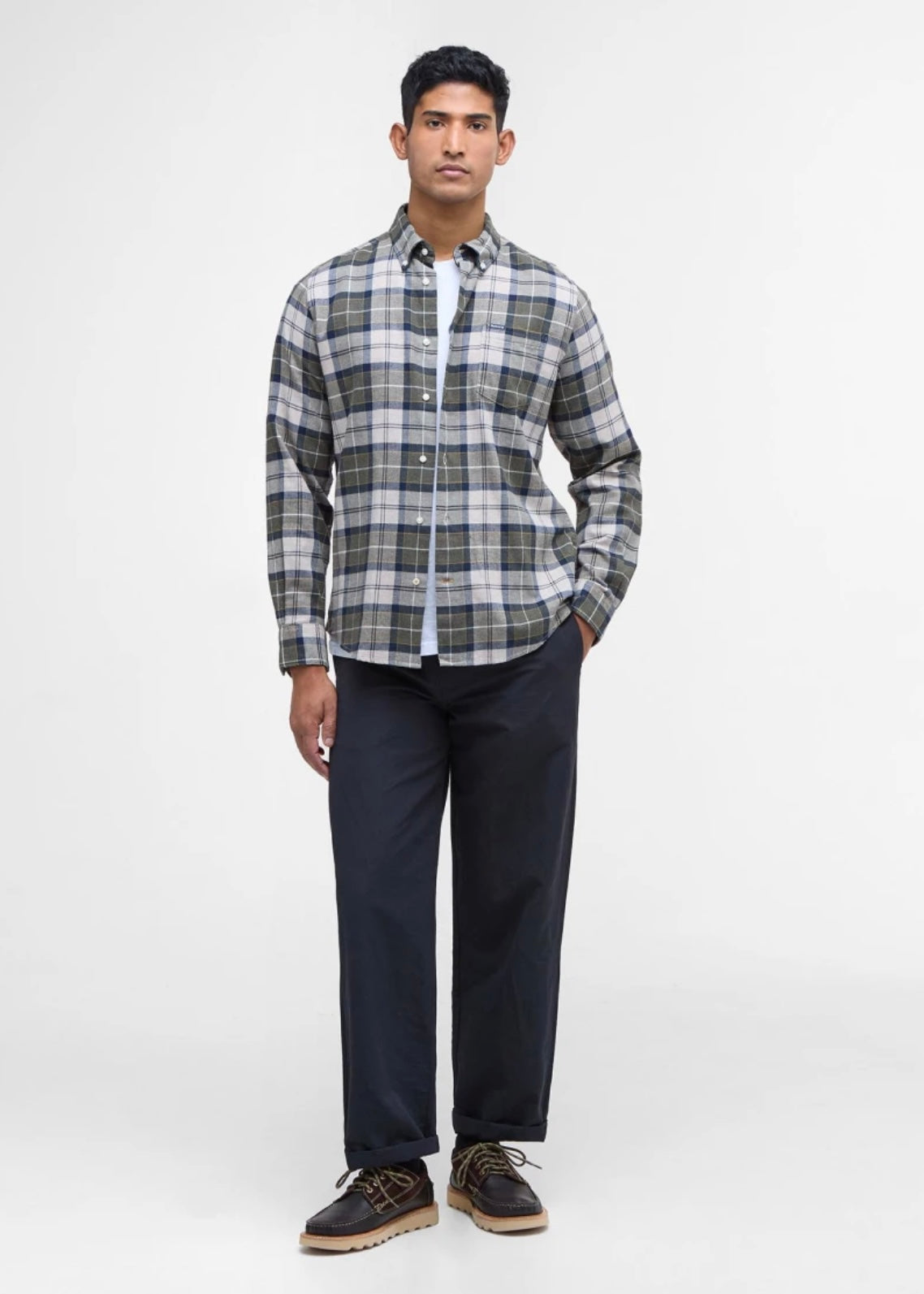 Fortrose Tailored Tartan shirt Forest Mist