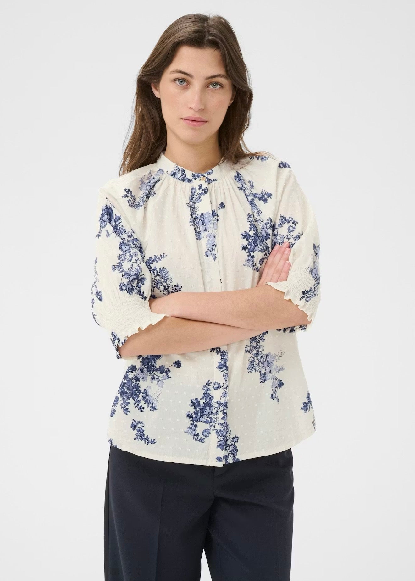 Almeras Shirt Blue Shadow Flower