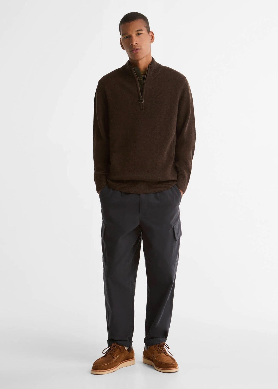 Holden Half Zip Dark Oak