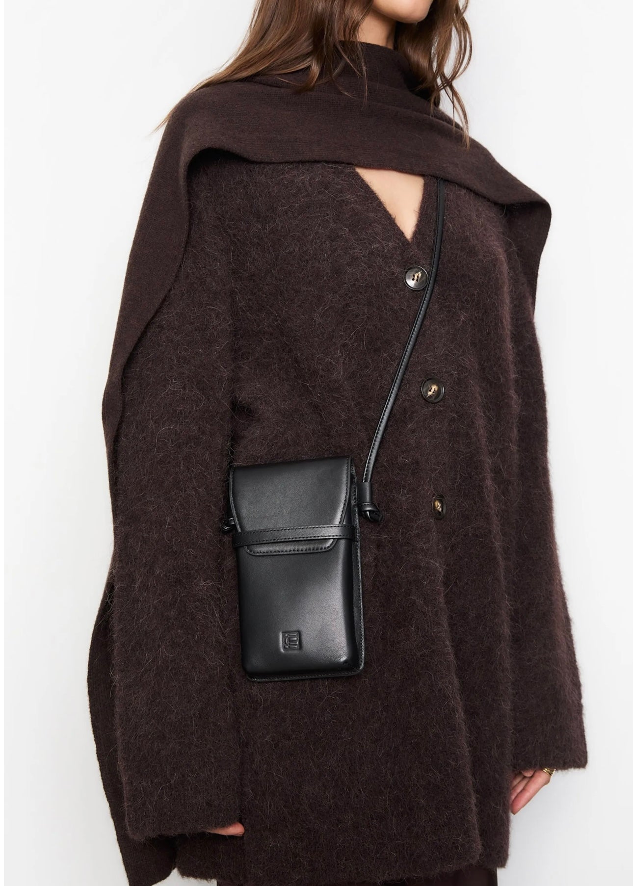 Babette scarf Dark Brown
