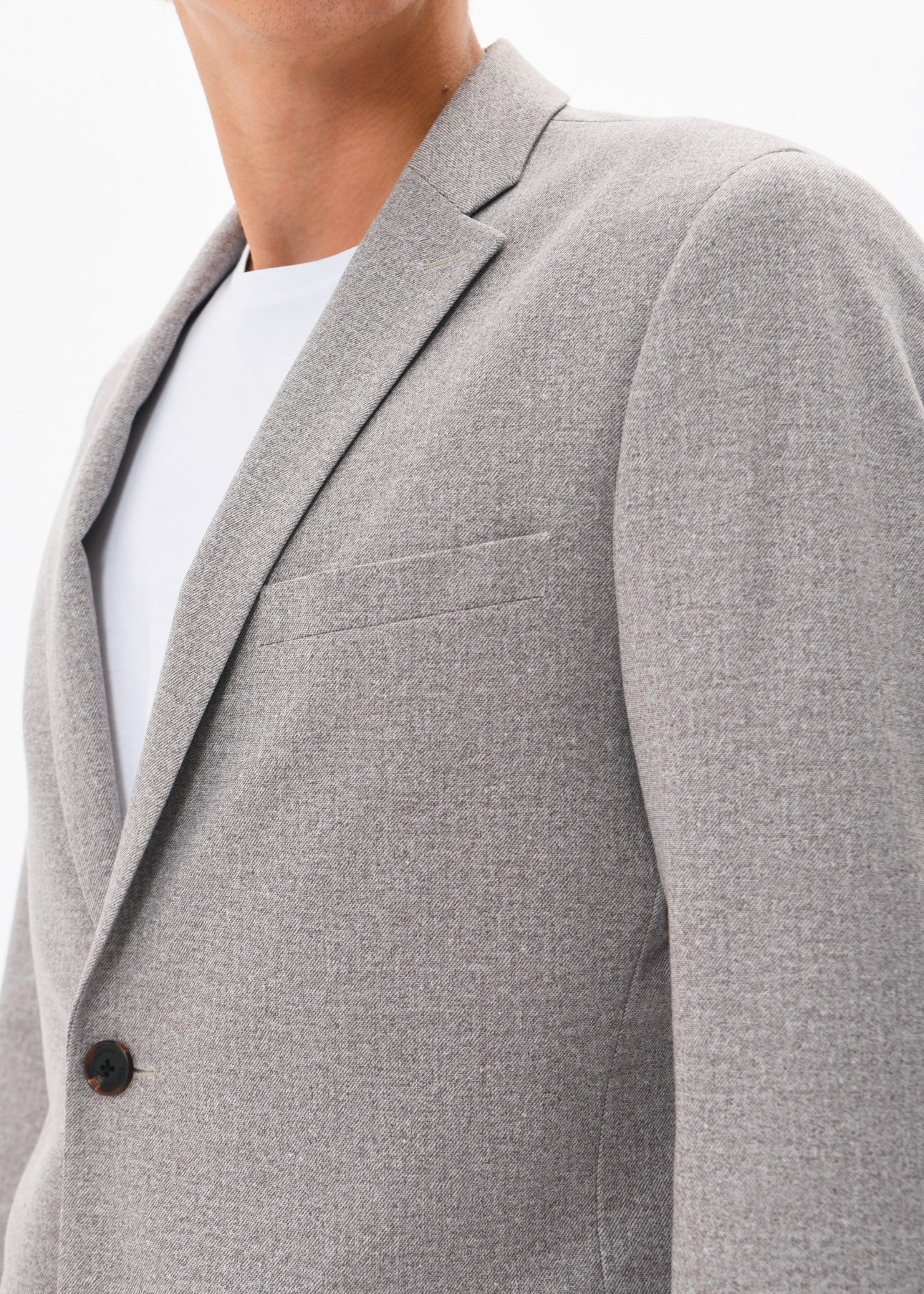 Matinique George Jersey blazer - Walnut Melange