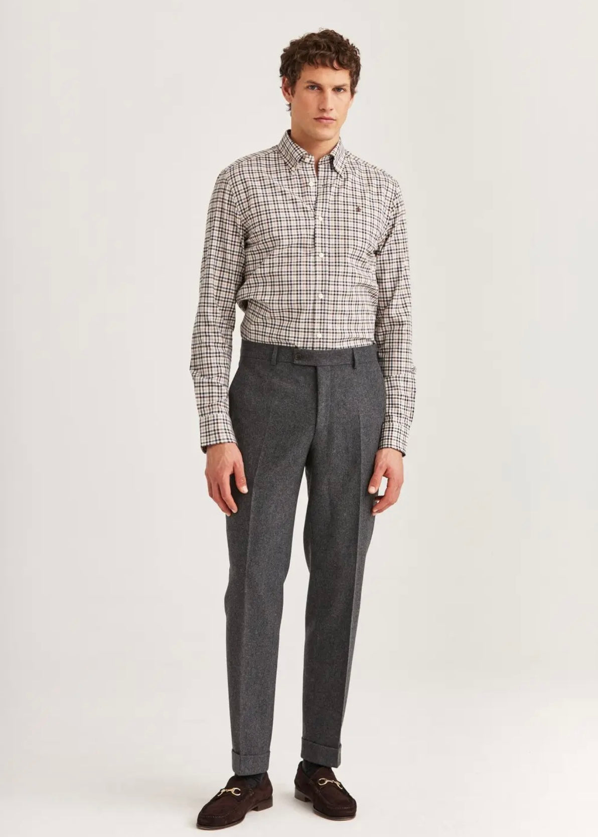 Watts Check shirt Brown