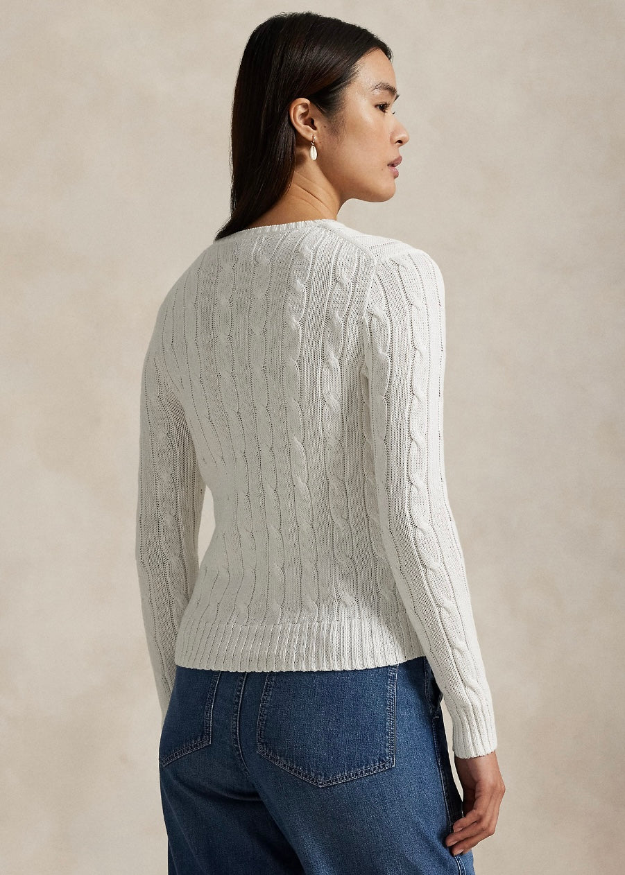 Cable Knit Cotton sweater White