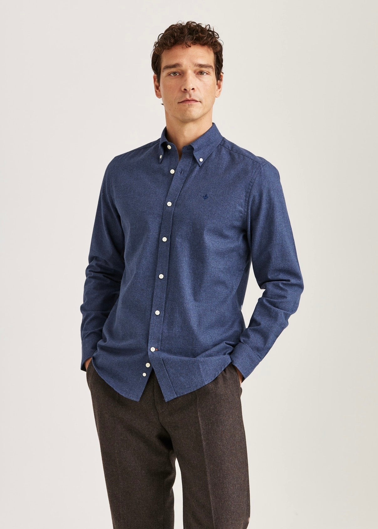 Watts Flannel Shirt Navy