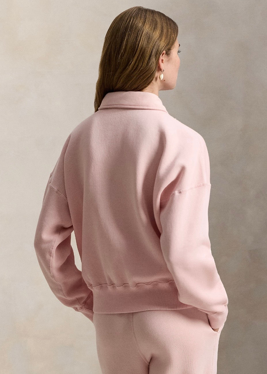 Fleece Quarter Zip Pink Sand