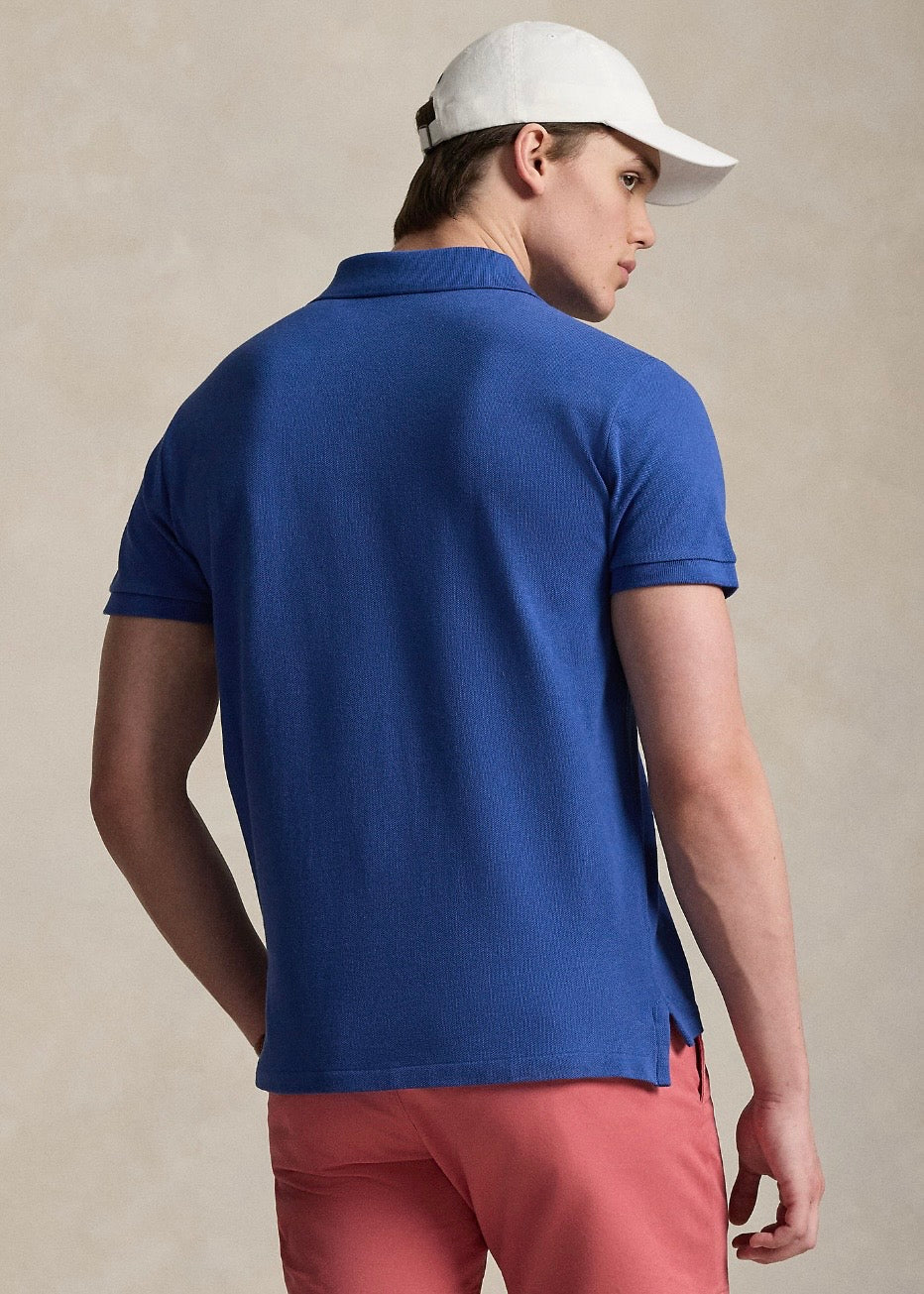 Mesh Polo Shirt Dusty Azure