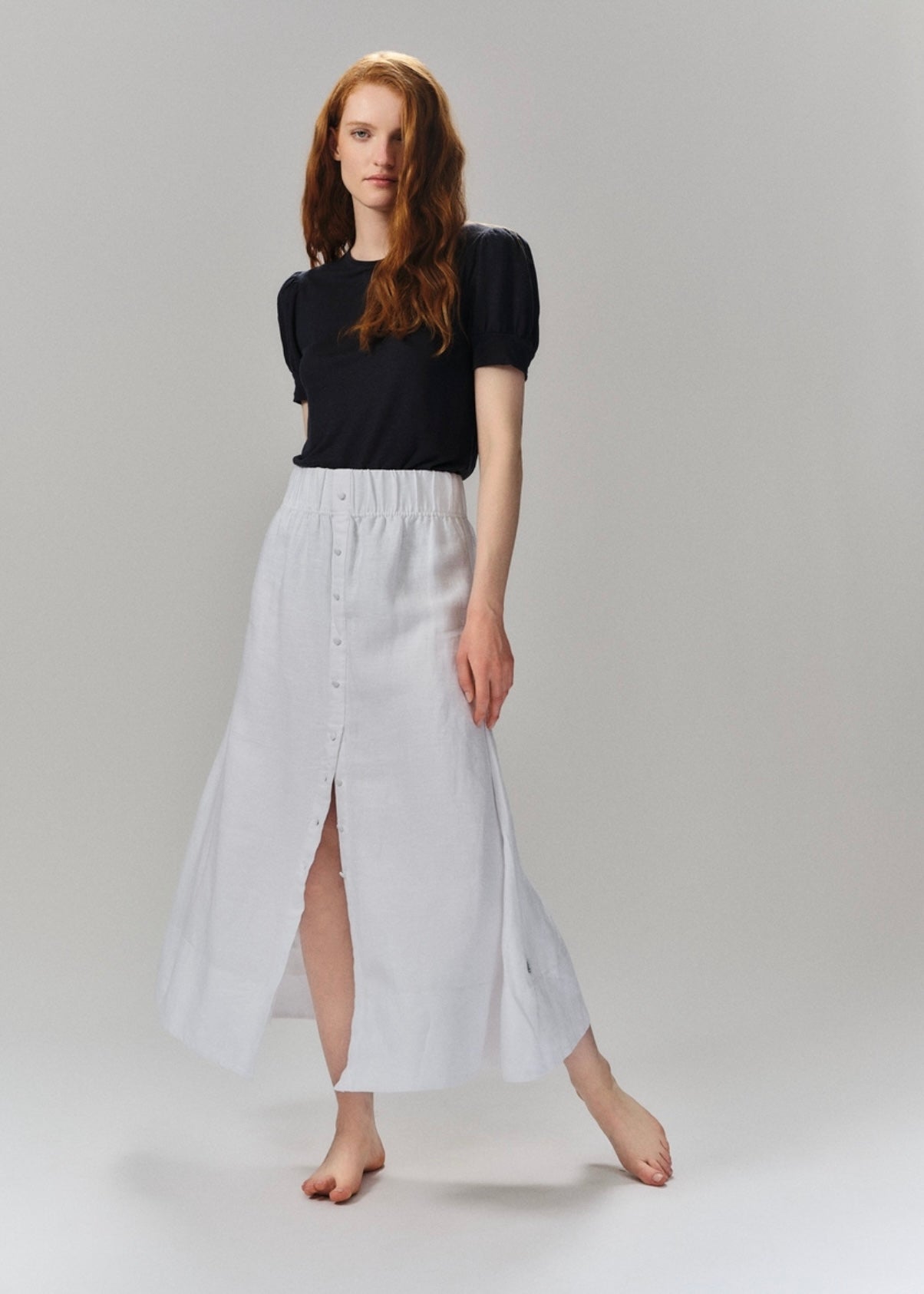 Ella&il Madeleine Linen tee - Black