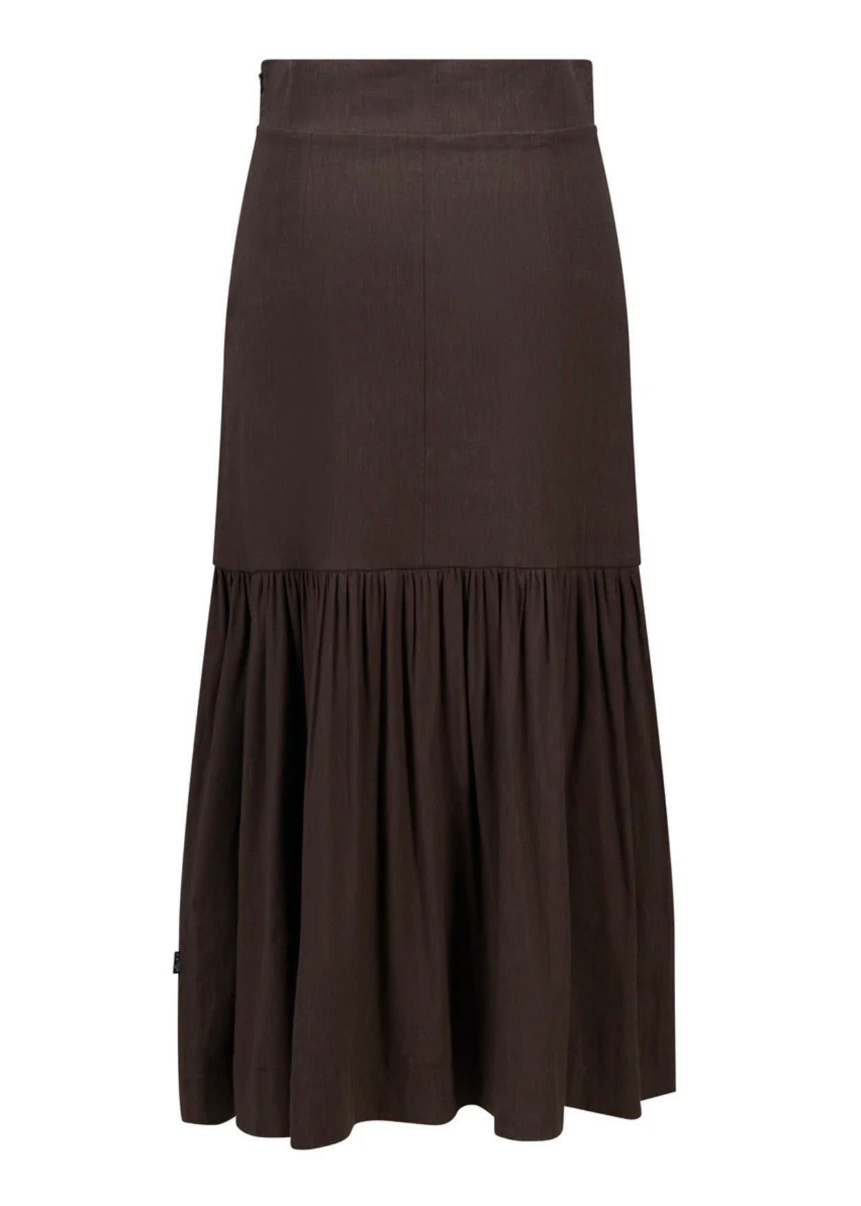 Lill Linen Skirt Dark Brown