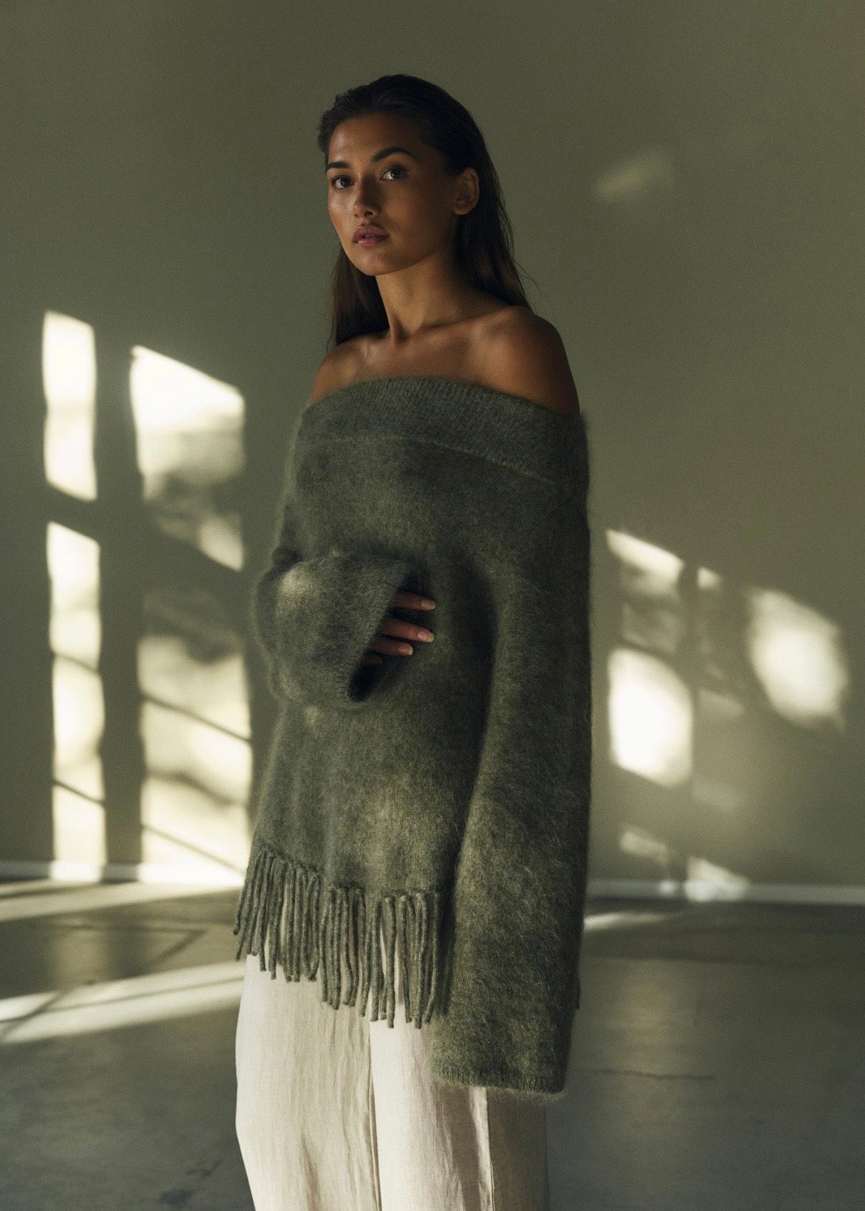 Gine Chunky Sweater Sage Green