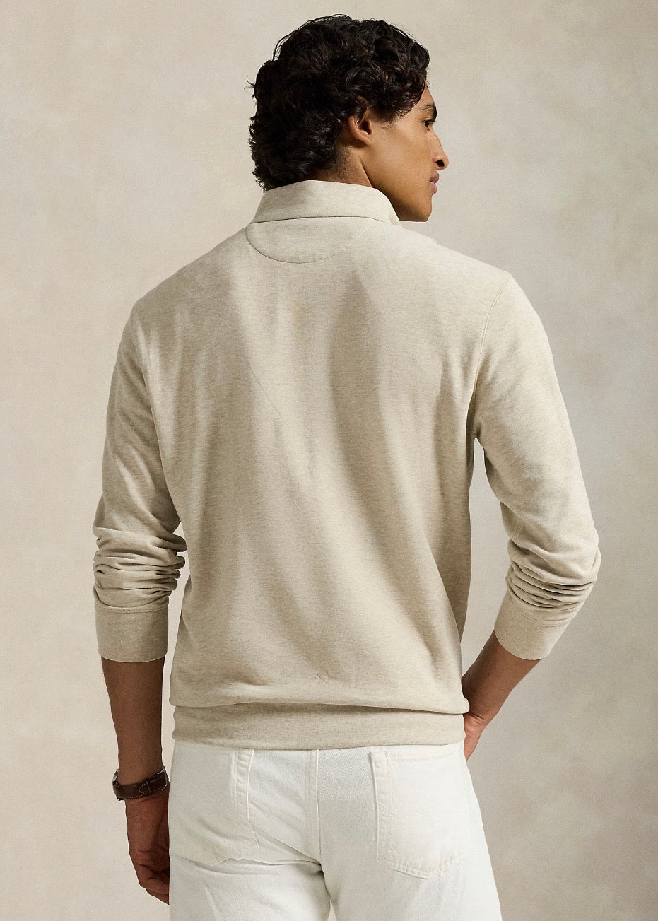Jersey Quarter Zip Expedition Dune Heather