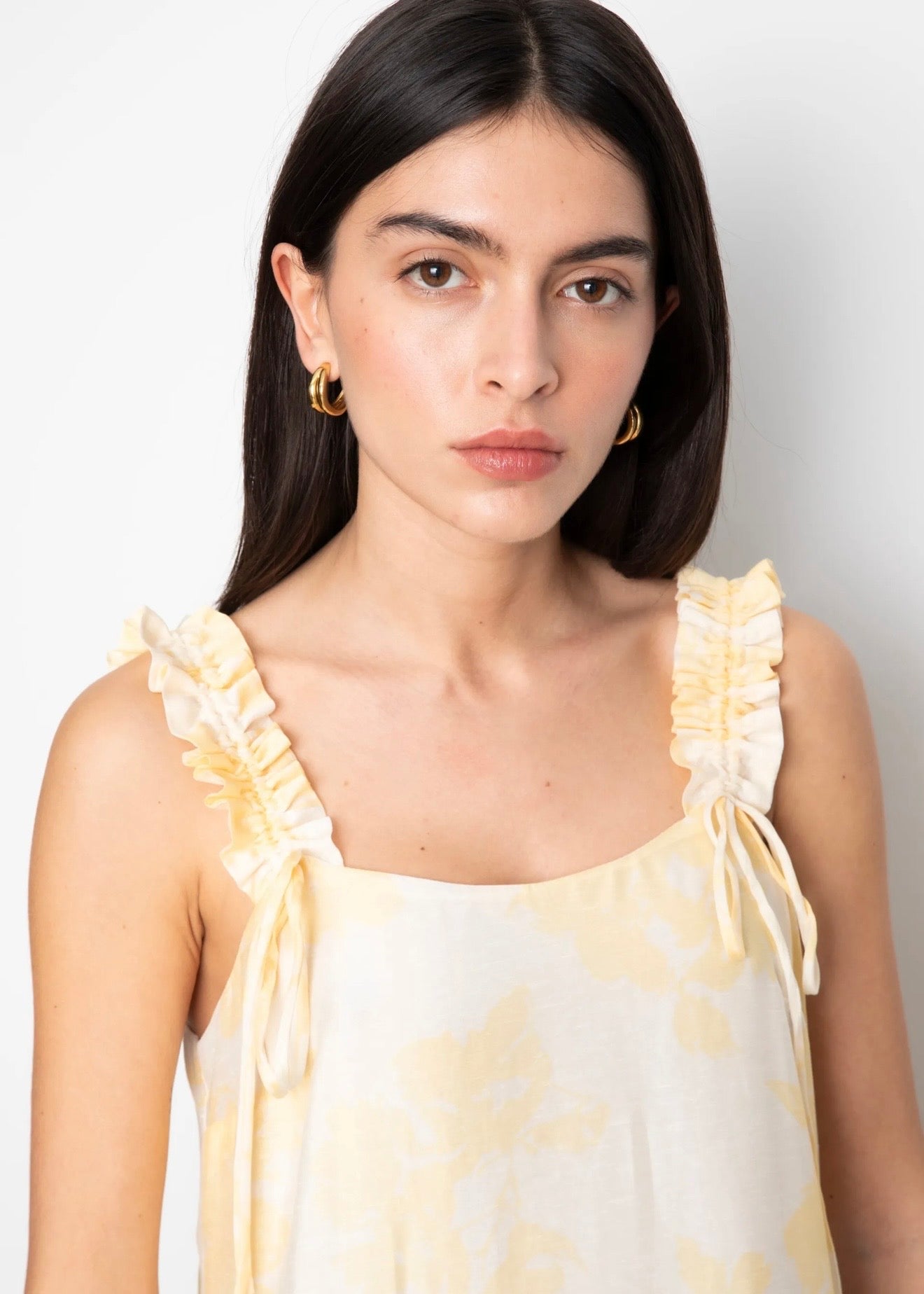 Zaha Dress Yellow Floral Print