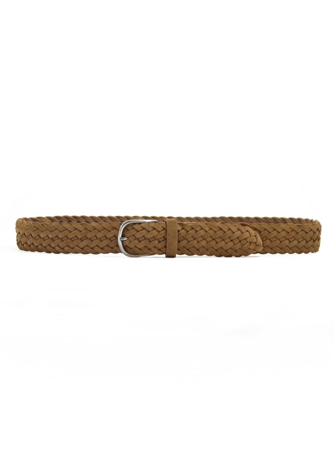 Braided Leather Belt Brown