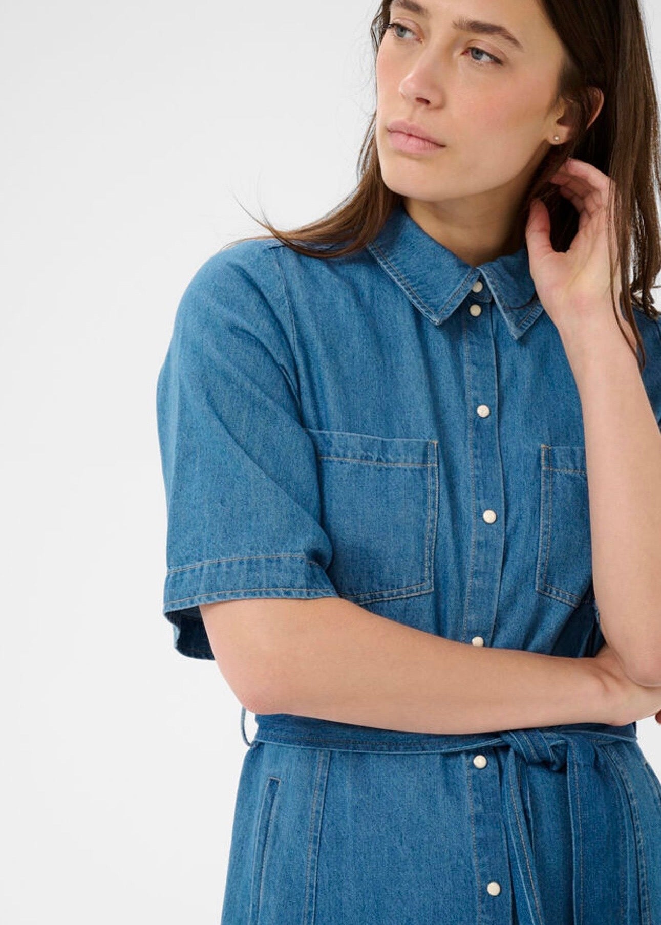 Ama Dress Medium Blue Denim
