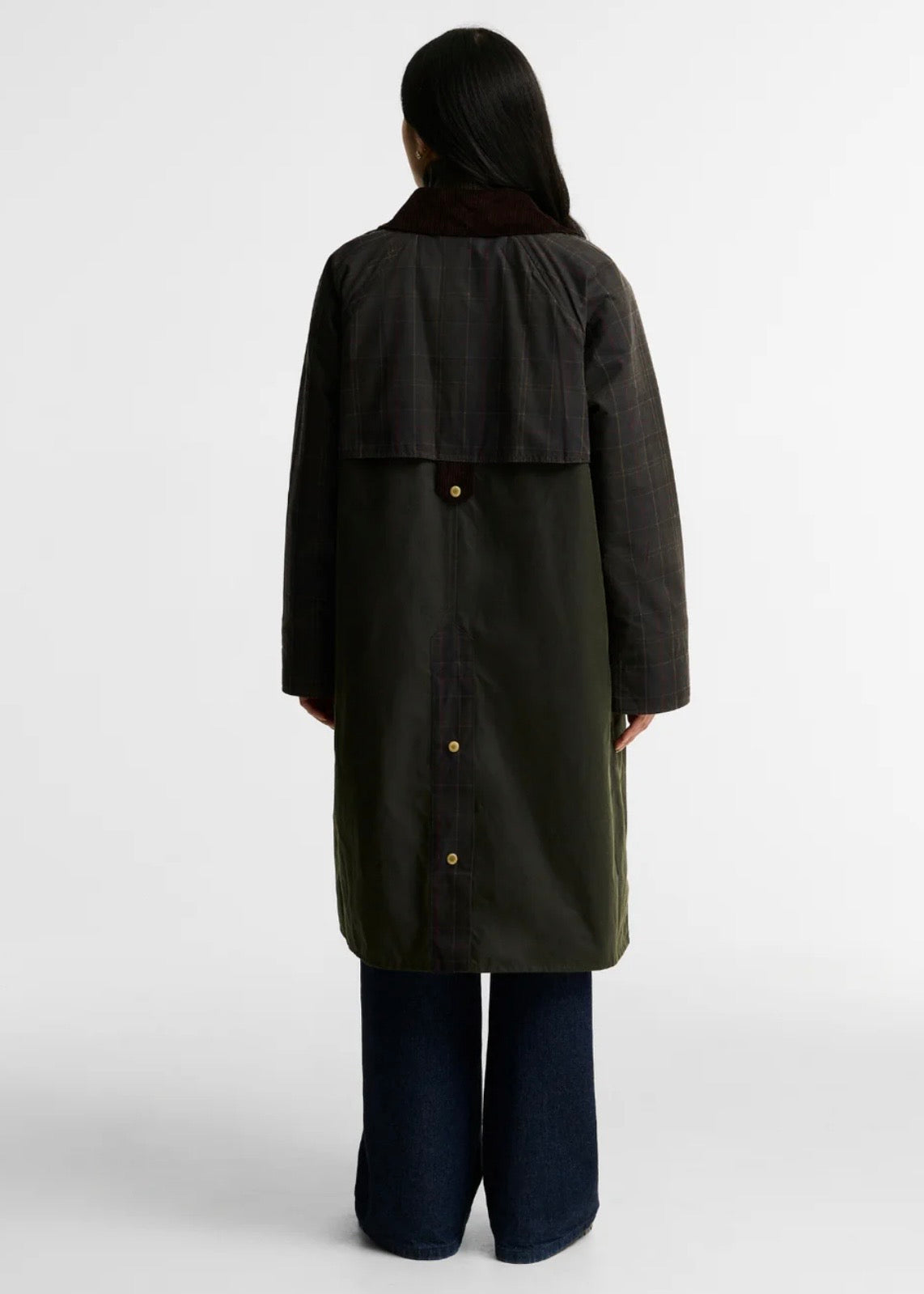 Kirklees Checked Wax Jacket Olive