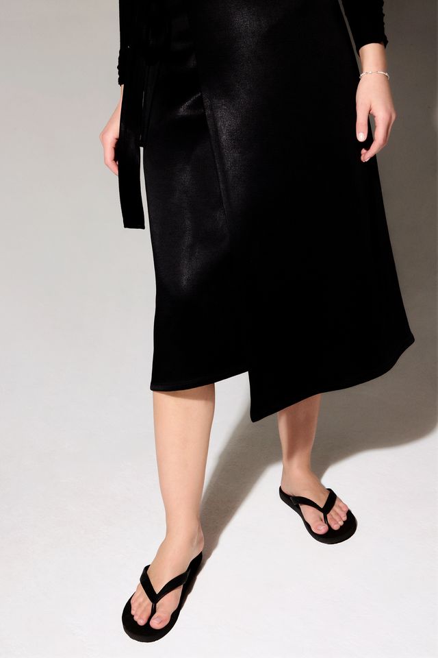 Sleepers Slim Wide Strap flip flop - Black