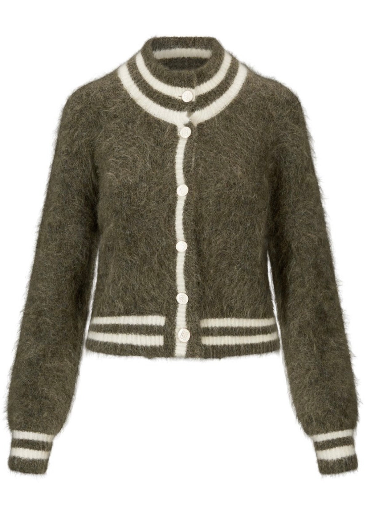 Twiggy Chunky cardigan Moss Green