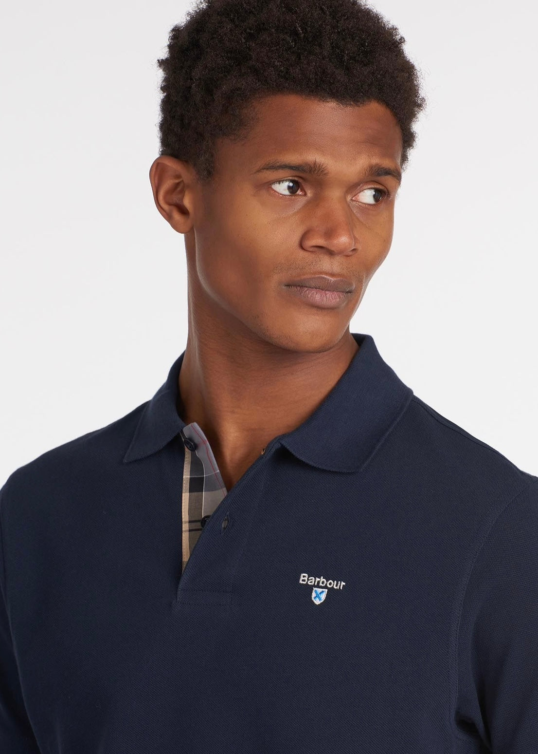 Barbour Tartan Polo pique - New Navy