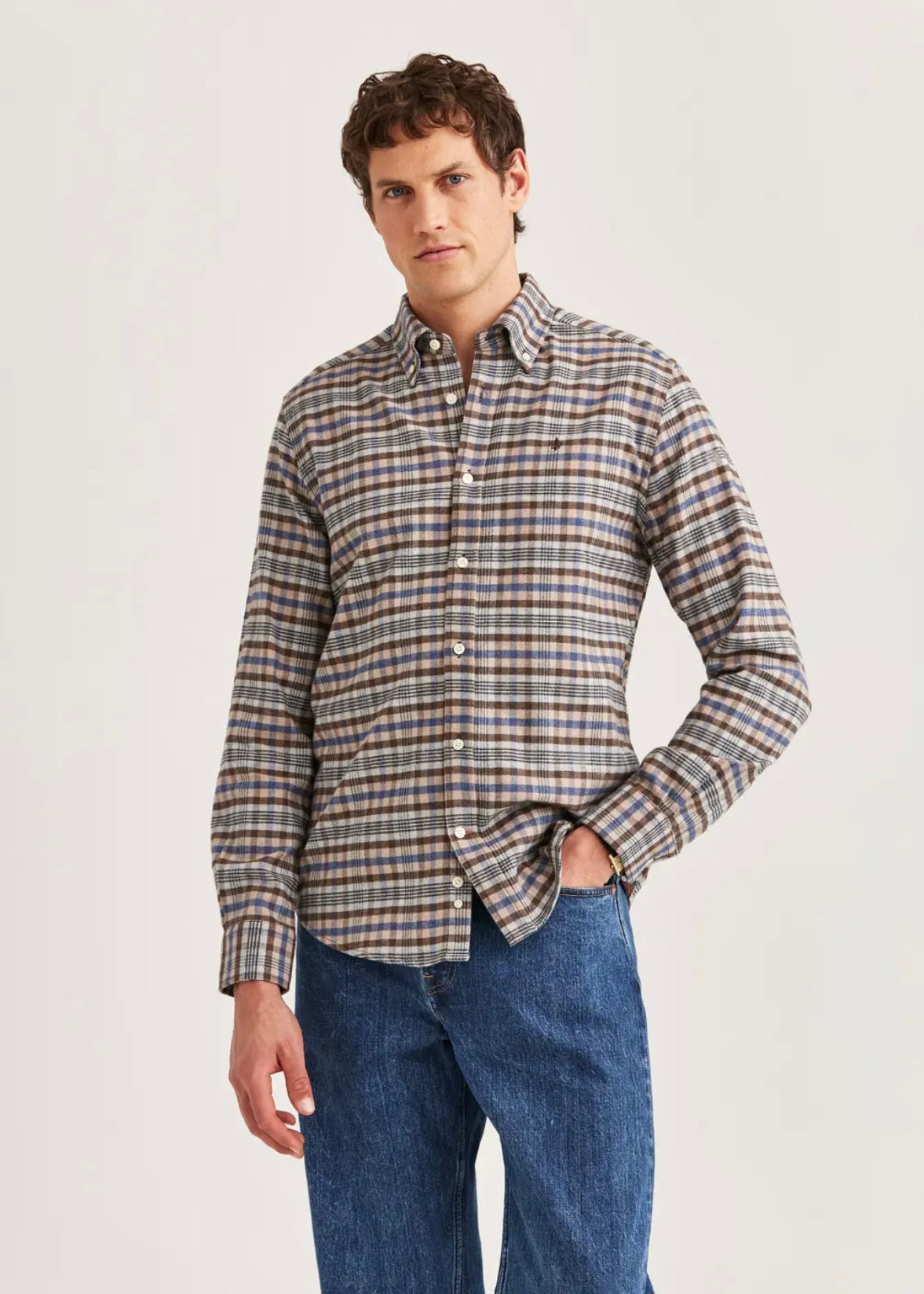 Flannel Check shirt Brown