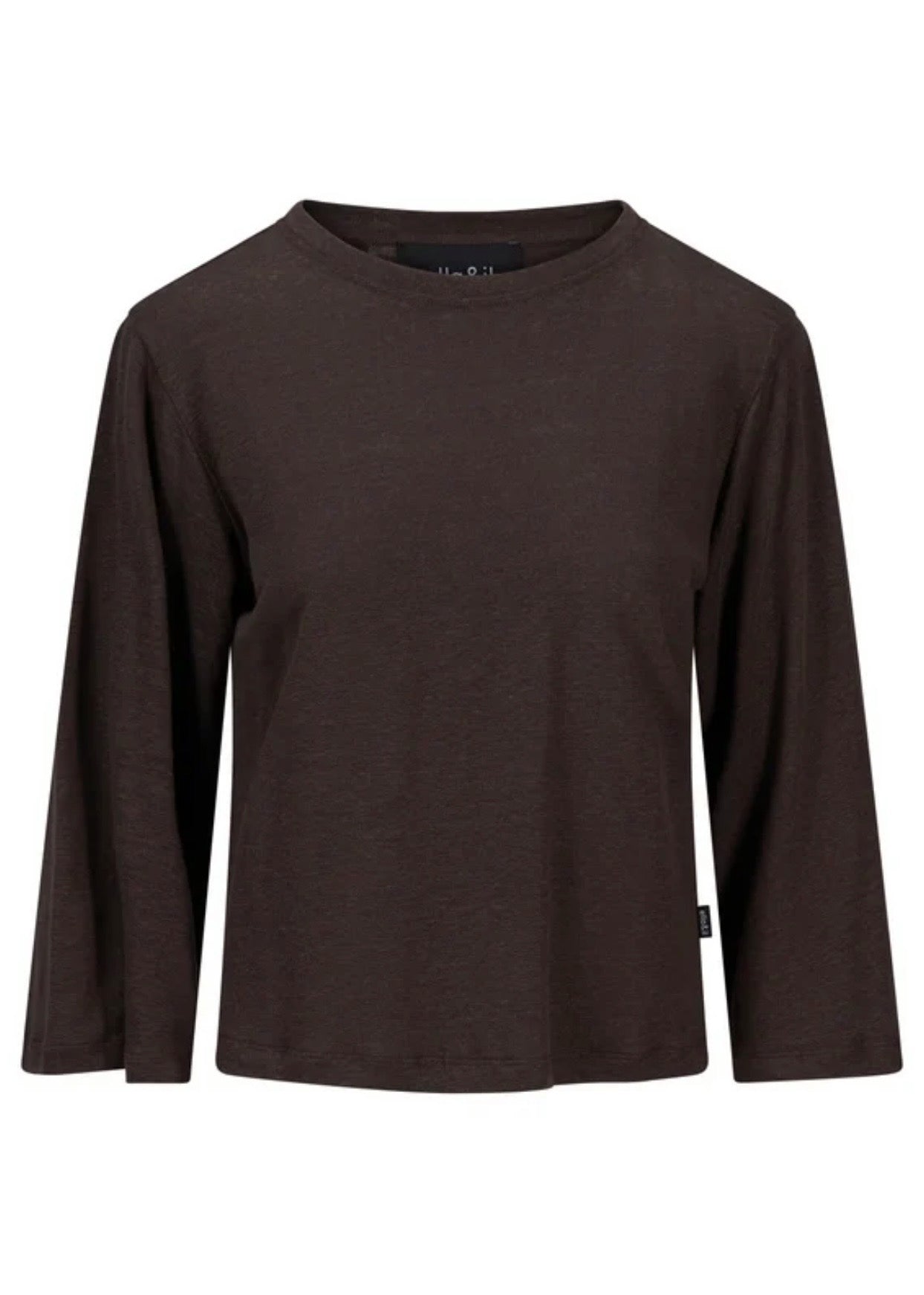 Heli Linen Tee Dark Brown
