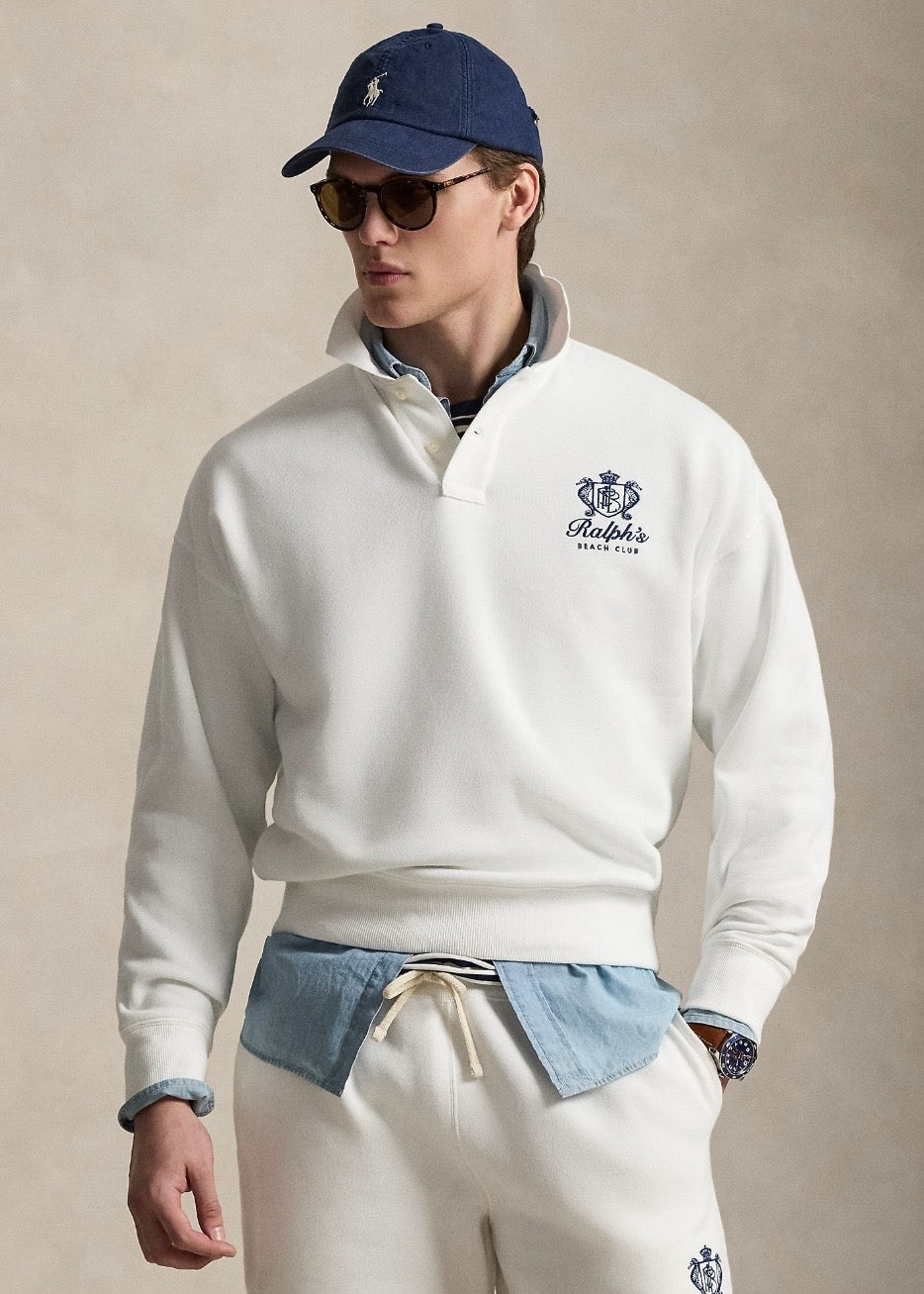 Fleece Graphic Sweatshirt White