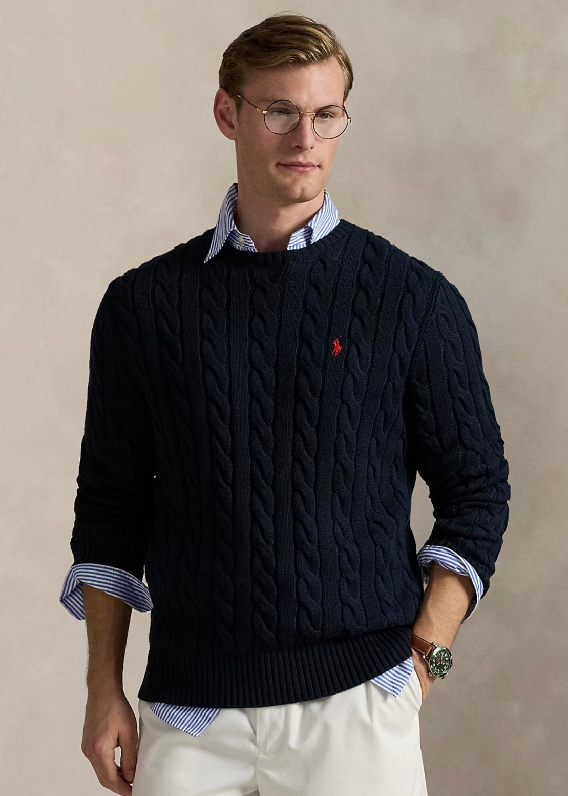 Ralph Lauren Cotton Cable sweater - Hunter Navy